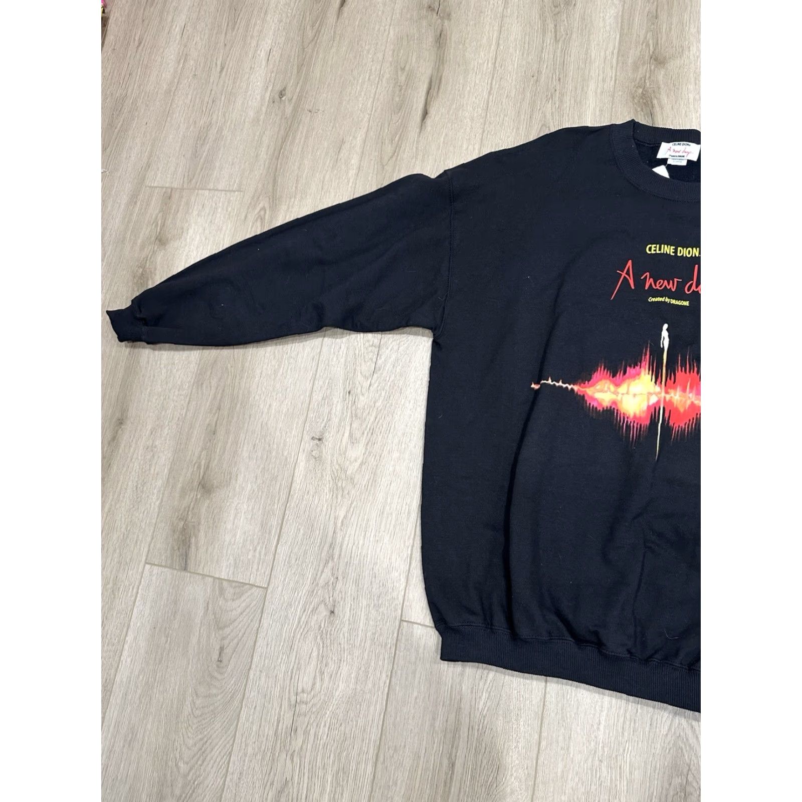 Celine VINTAGE Celine Dion Sweatshirt XL Unisex Adults Black Cotton Blend Crew Neck Pullover 2002 A New Day By Dragone NWT Size XL / US 12-14 / IT 48-50 - 4 Thumbnail