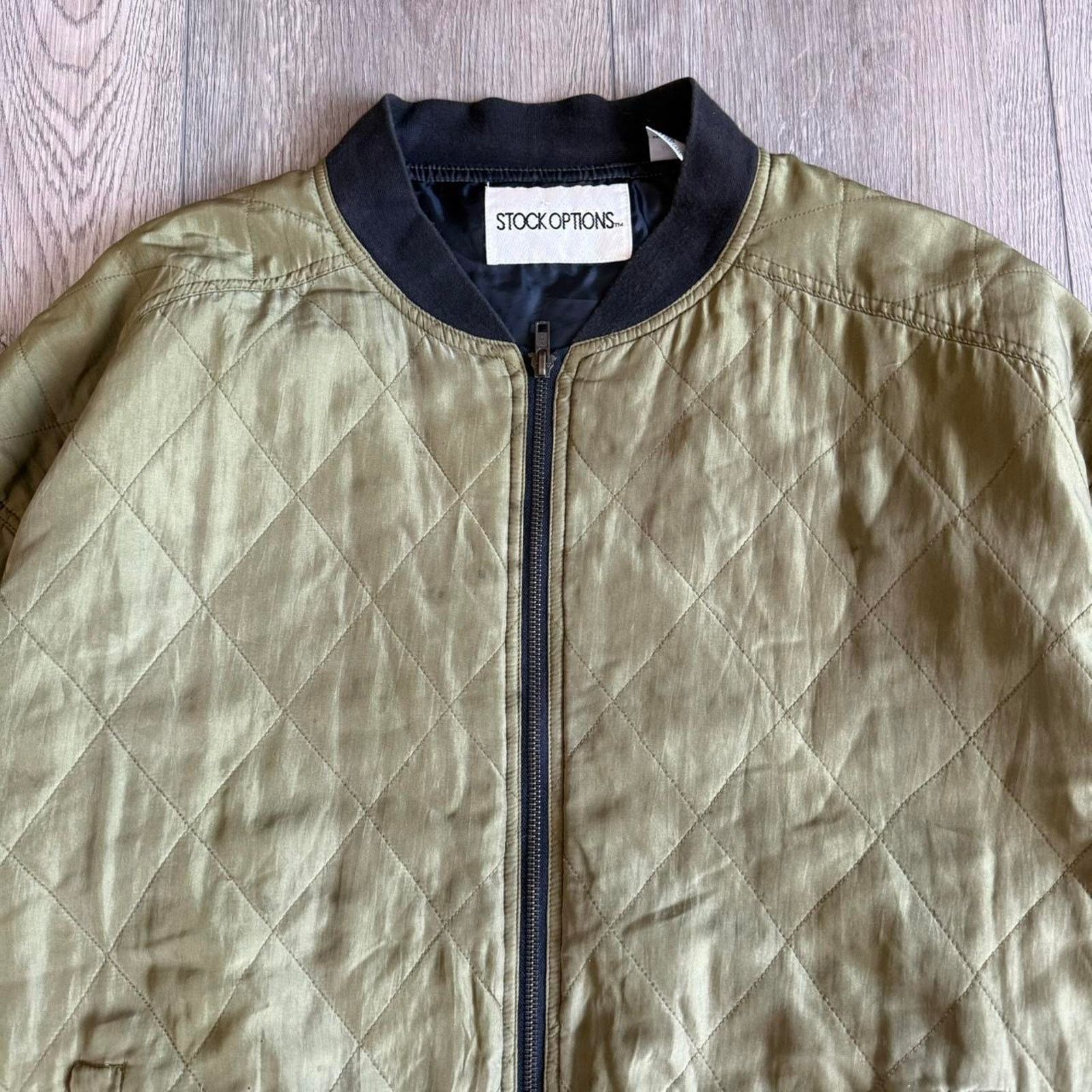 Other Vintage 90s silk quilted military jacket Size US XL / EU 56 / 4 - 2 Thumbnail
