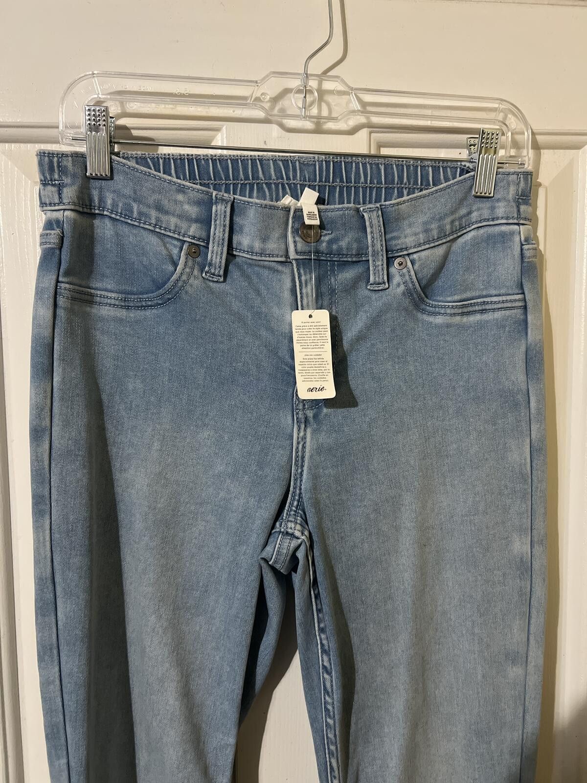 Other Aerie Light Wash Bootcut Jeans with Elastic Waistband S Size 28" / US 6 / IT 42 - 3 Thumbnail