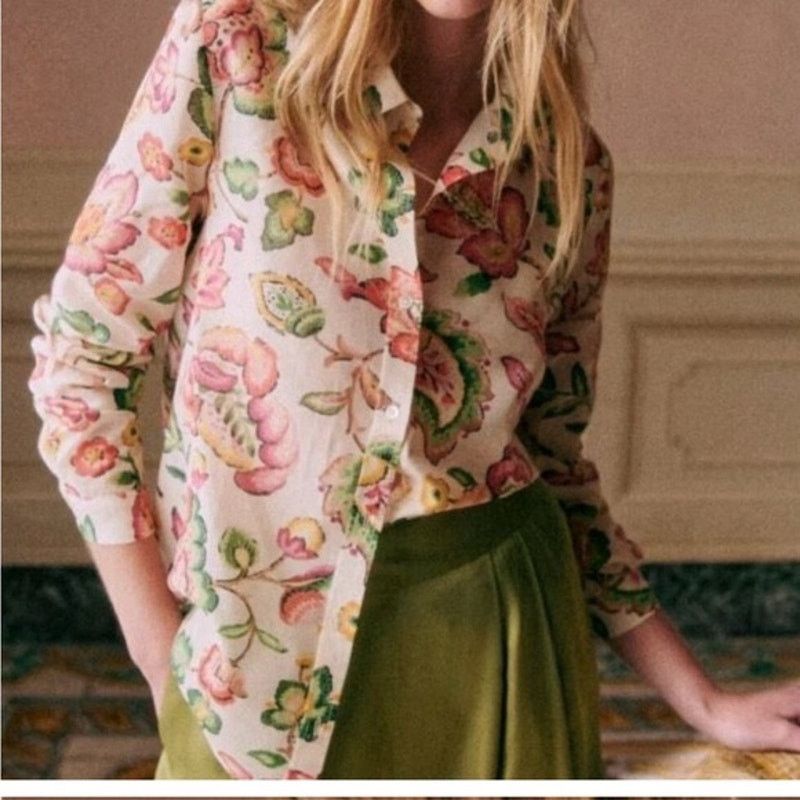Sezane Sezane Pierro in Aria Floral print button down blouse 40 8 Size M / US 6-8 / IT 42-44 - 1 Thumbnail