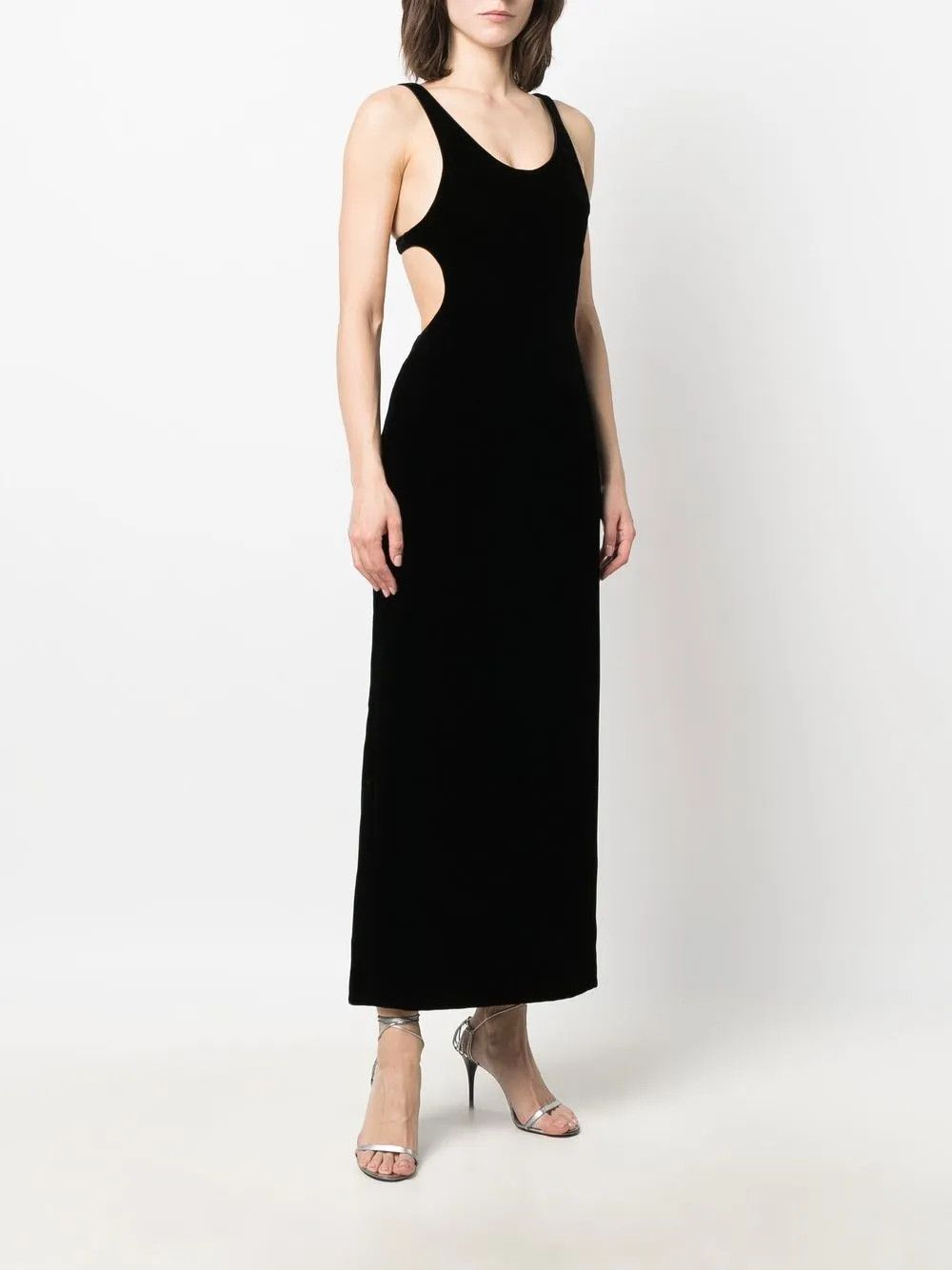 Saint Laurent Paris o1y0126 Maxi Dress in Black Size M / US 6-8 / IT 42-44 - 2 Thumbnail