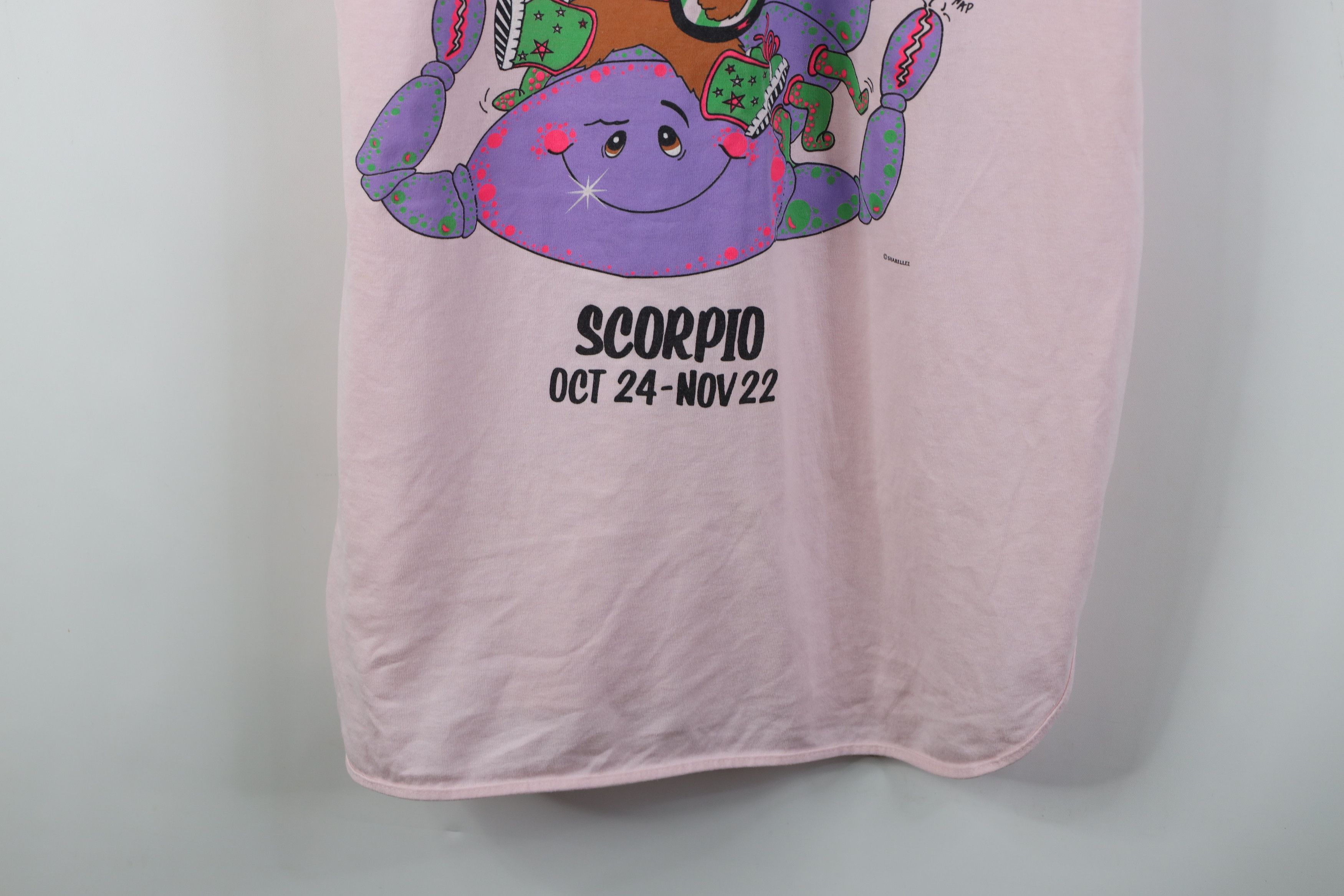 Vintage Vintage 90s Streetwear Astrology Sign Night Sleep T-Shirt Size ONE SIZE - 4 Thumbnail