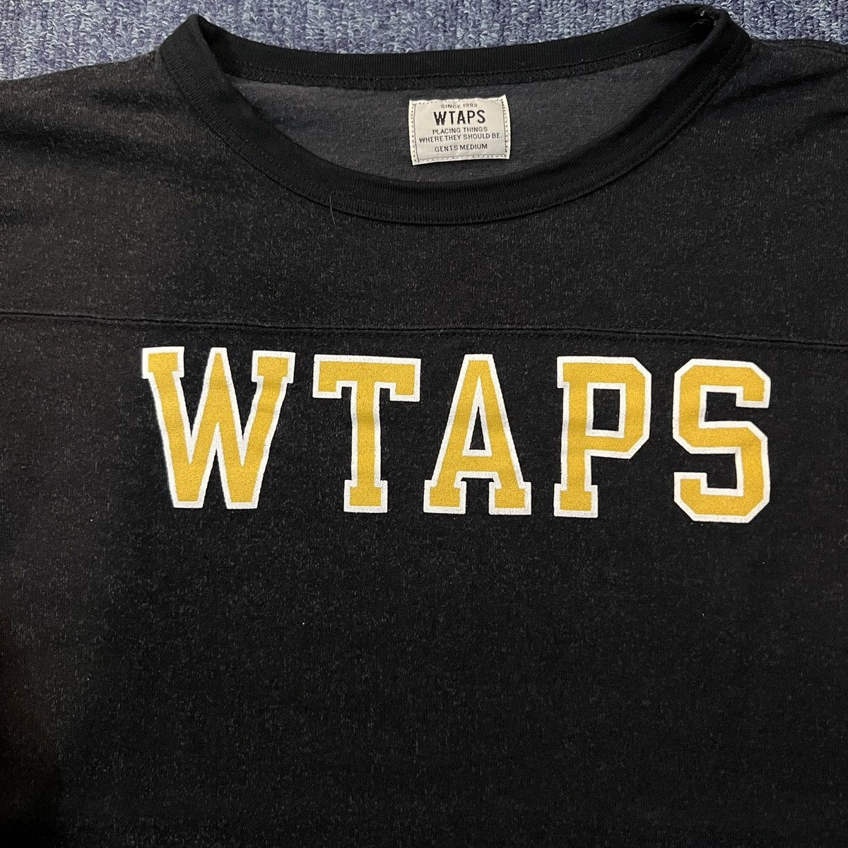 Wtaps Vintage 00s WTAPS Football Long Sleeve Tee Black Size US M / EU 48-50 / 2 - 4 Thumbnail
