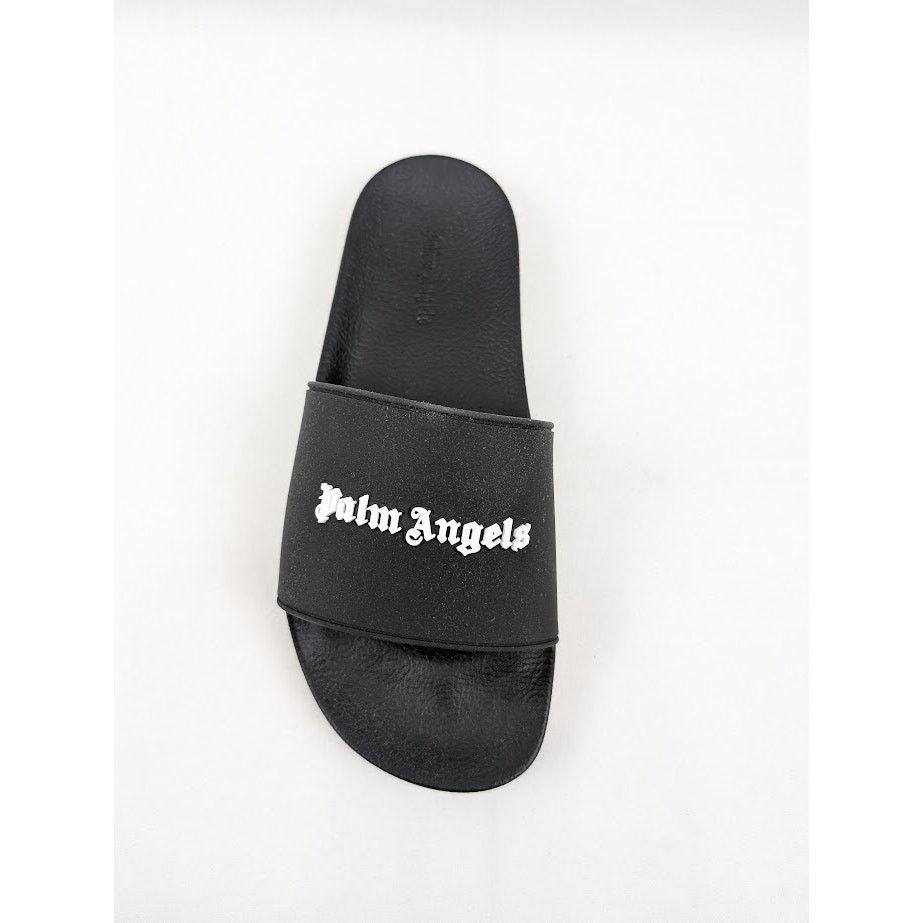 Palm Angels o1rshd1 Essential Logo Pool Sliders in Black/White Size US 8 / EU 41 - 6 Thumbnail