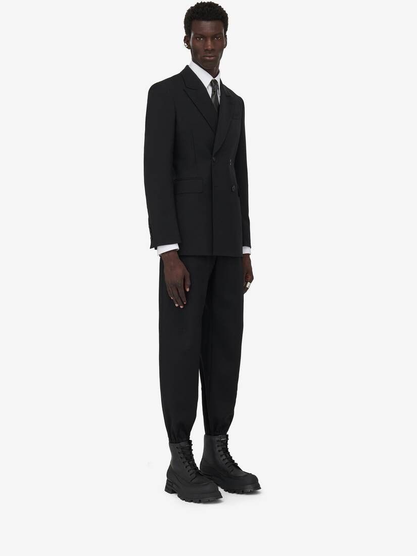 Alexander McQueen o1w1db10725 Neat Shoulder Double-Breasted Jacket in Black Size US XL / EU 56 / 4 - 4 Thumbnail