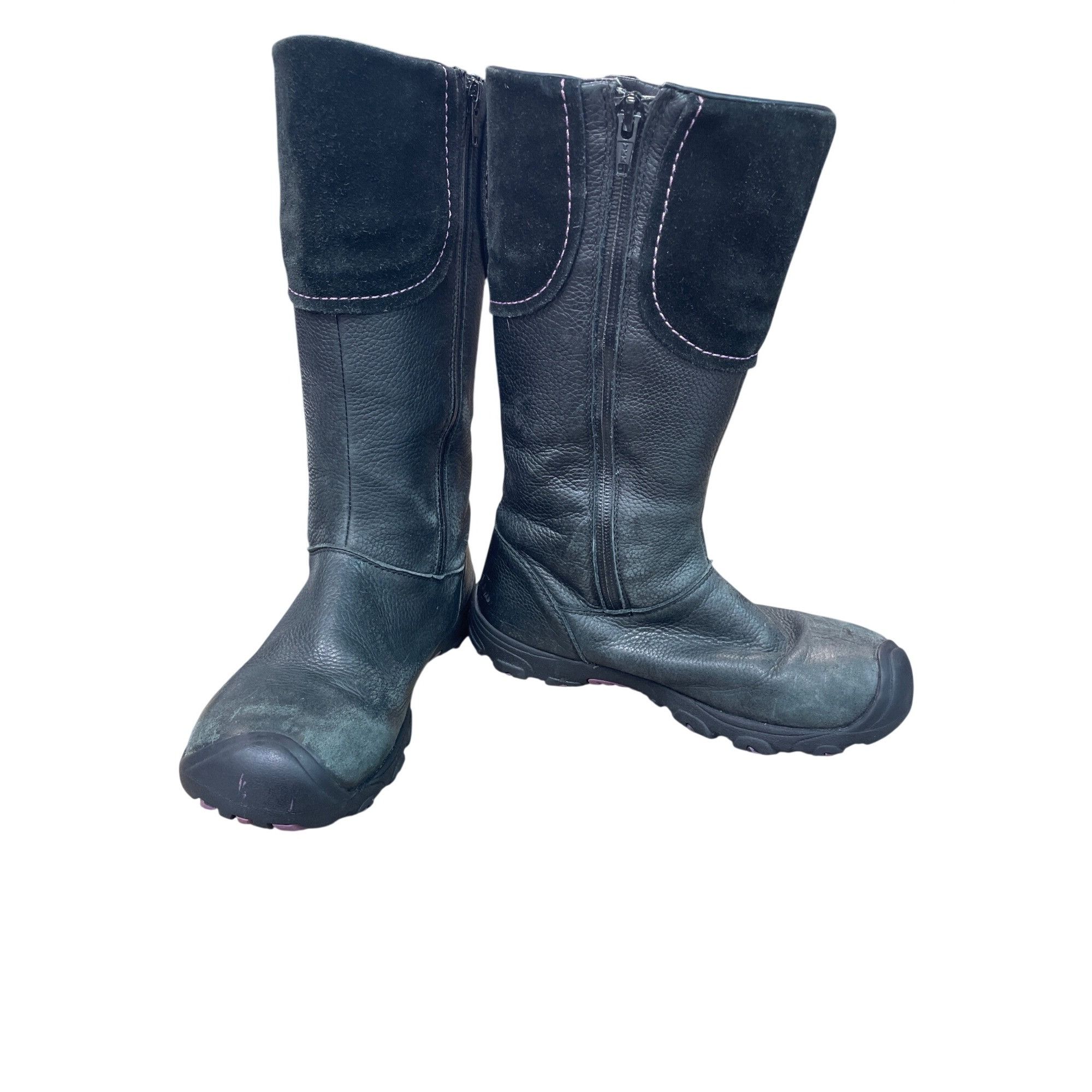 KEEN Keen Womans Black Leather Suede Waterproof Winter Boots Sz 4 Size US 4 / IT 34 - 1 Thumbnail