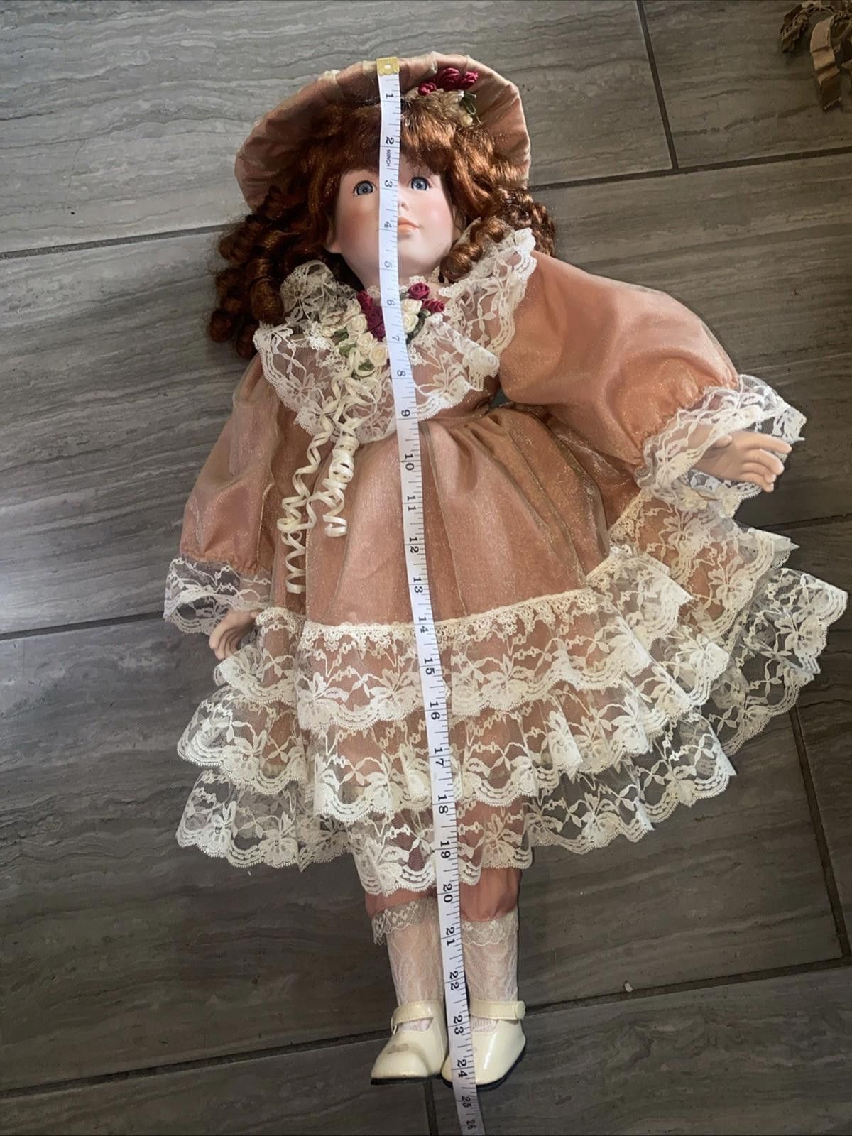 Other Victorian Porcelain Doll with Red Curly Hair Size ONE SIZE - 5 Thumbnail