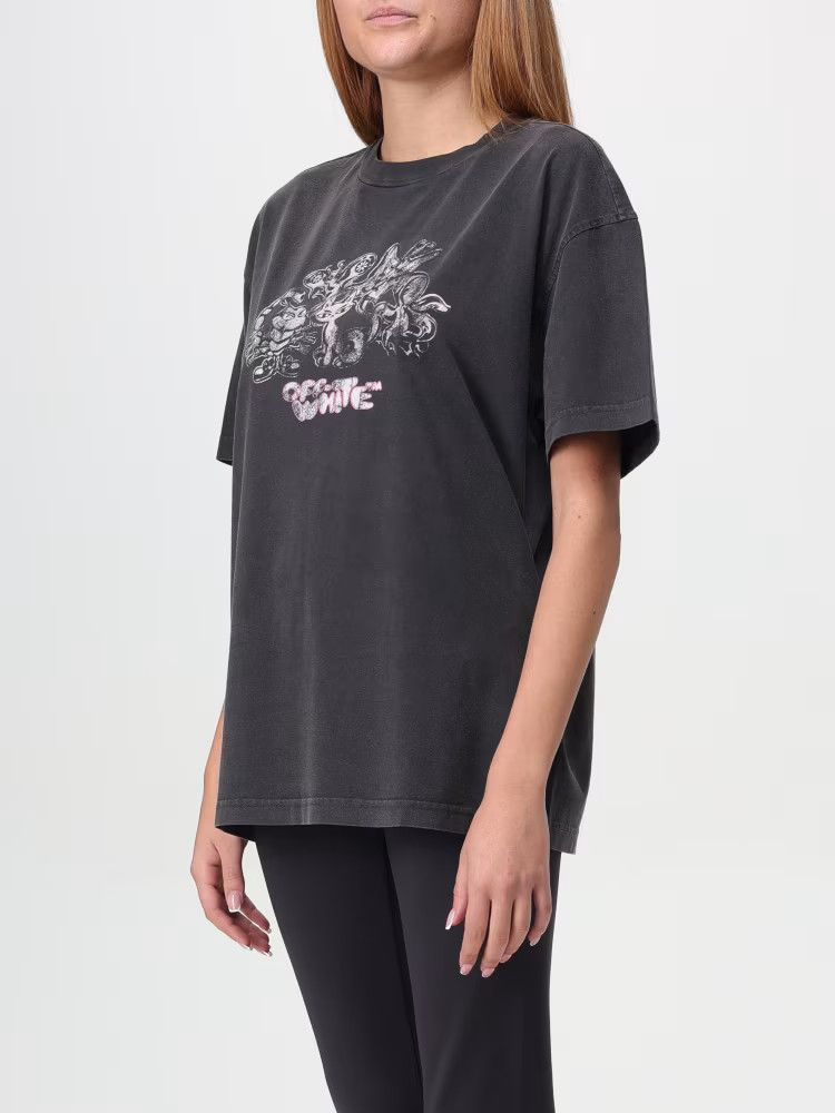 Off-White o1y1225 Logo Crewneck T-Shirt in Black Size S / US 4 / IT 40 - 4 Thumbnail