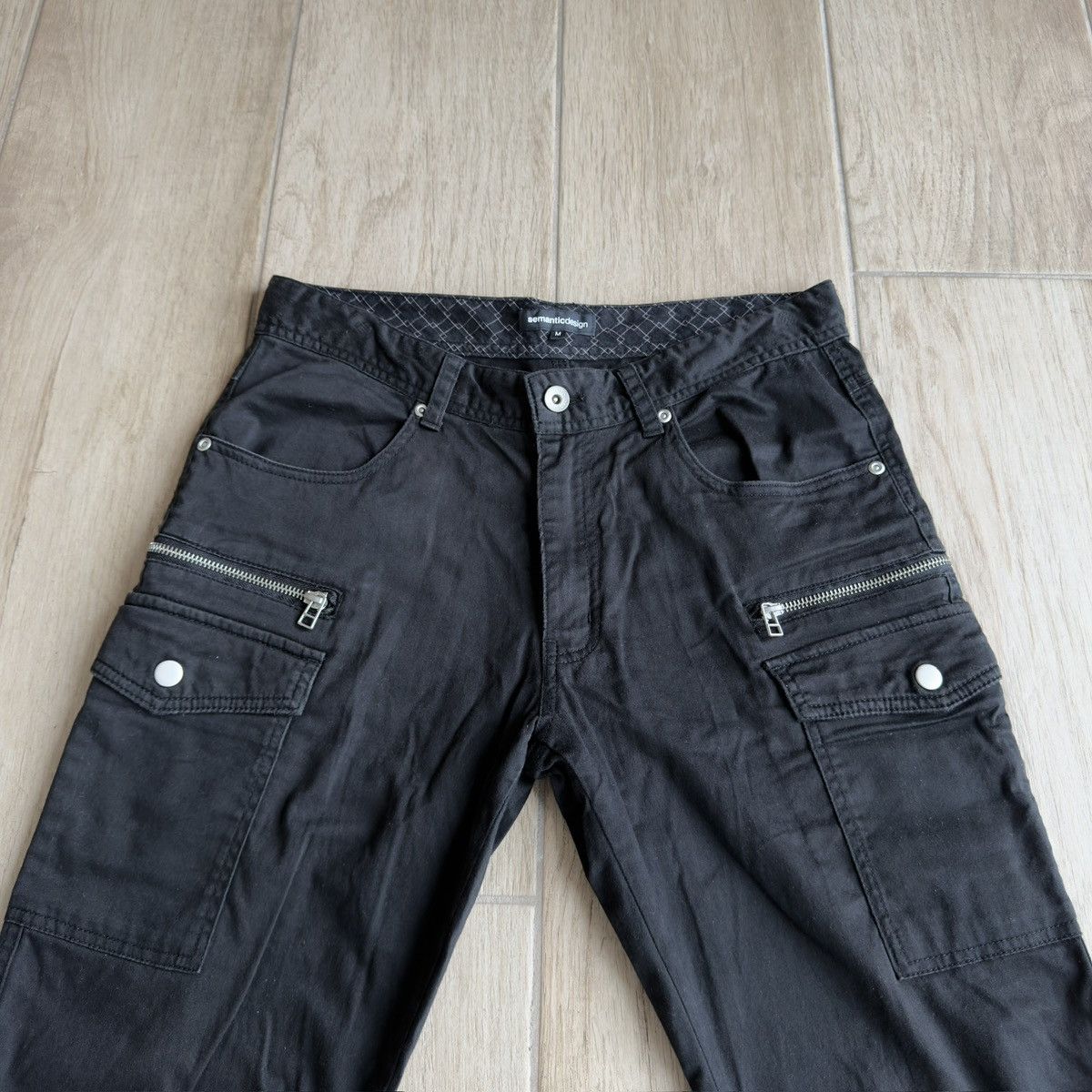semanticdesign Brushed Cotton Zipper Cargo Stacked Pants Size US 31 - 3 Thumbnail