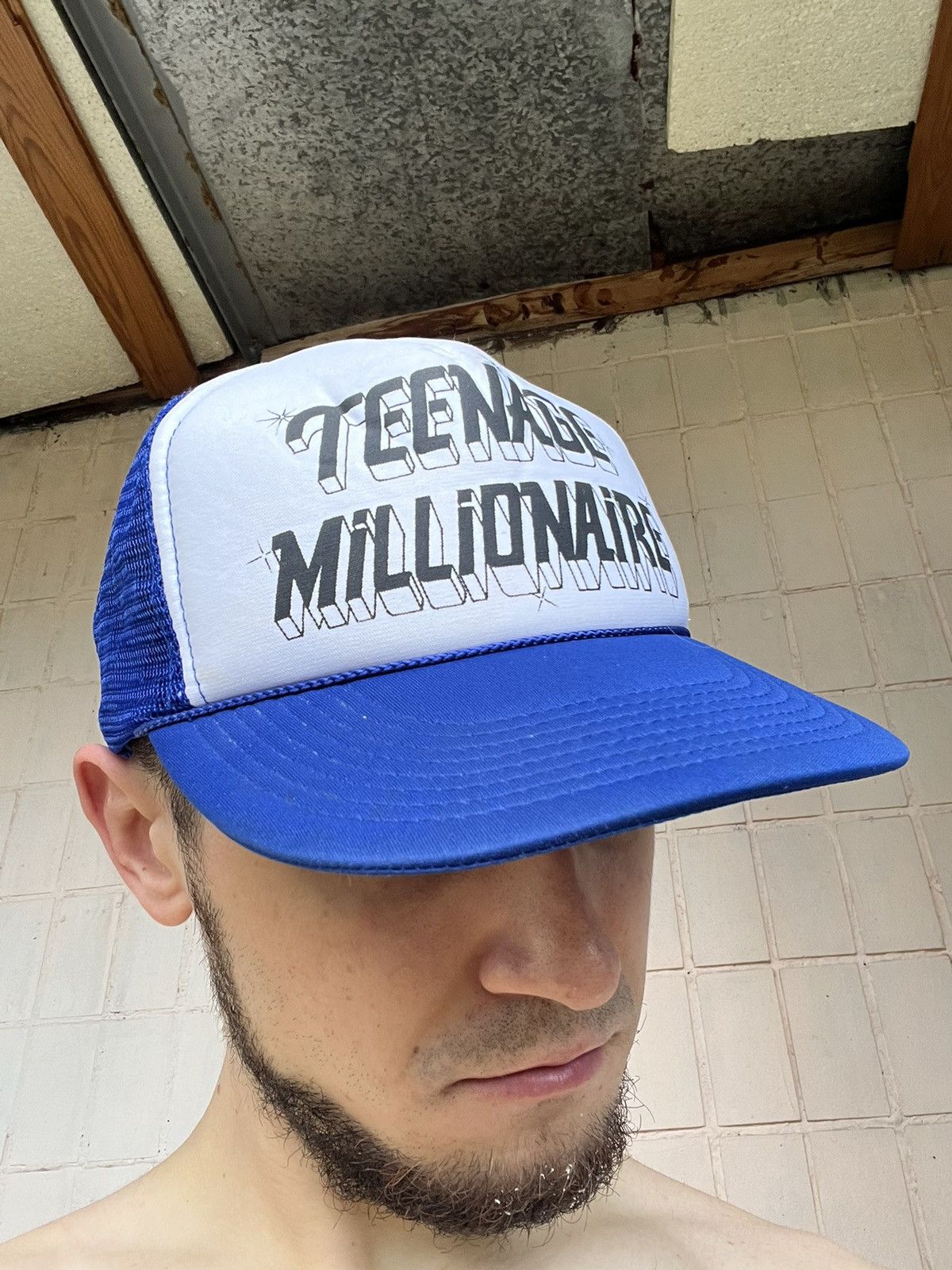 Japanese Brand VINTAGE 90s TEENAGE MILLIONAIRE TRUCKER CAP HAT Size ONE SIZE - 18 Thumbnail
