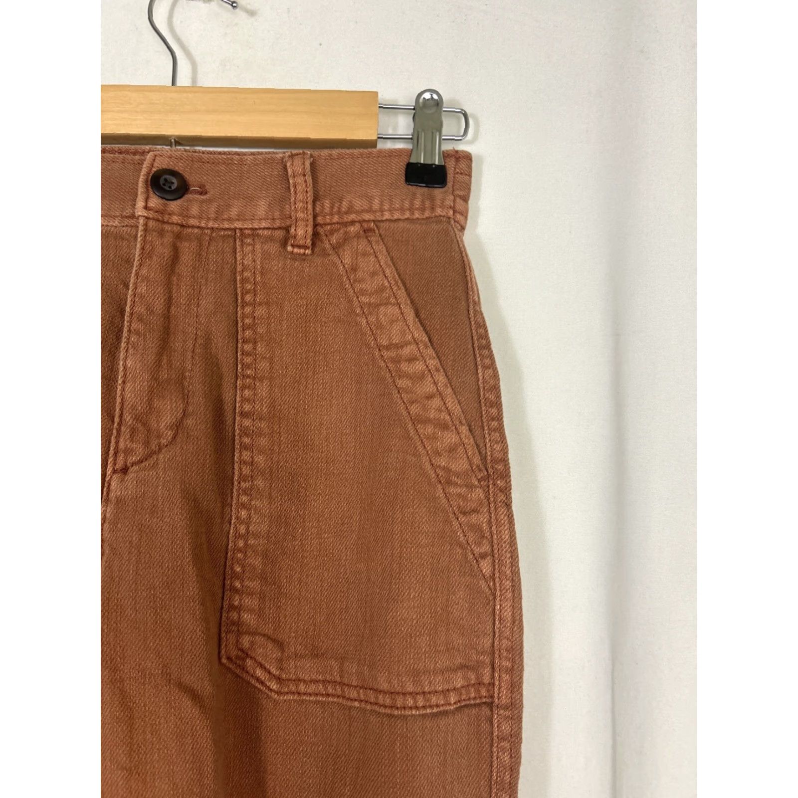 Gap Gap Jogger Pants Womens Size 2 Petite Orange Organic 26x25 Ankle Elastic Belted? Size 26" / US 2 / IT 38 - 5 Thumbnail