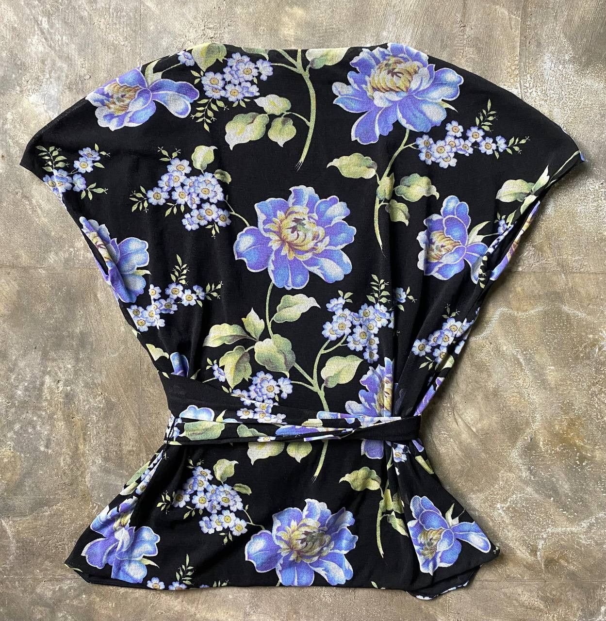 Vivienne Tam 1990s Floral Wrap-around Mesh Tops Size XS / US 0-2 / IT 36-38 - 5 Thumbnail