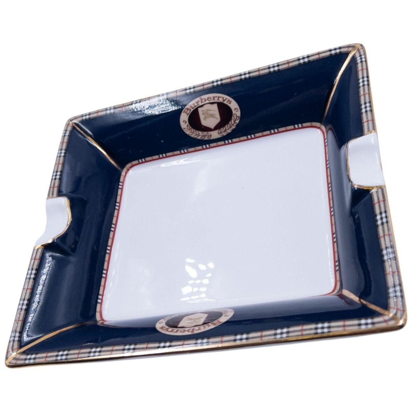 Burberry Vintage 90s Burberry Nova Check Fine Bone China Ashtray Size ONE SIZE - 5 Thumbnail