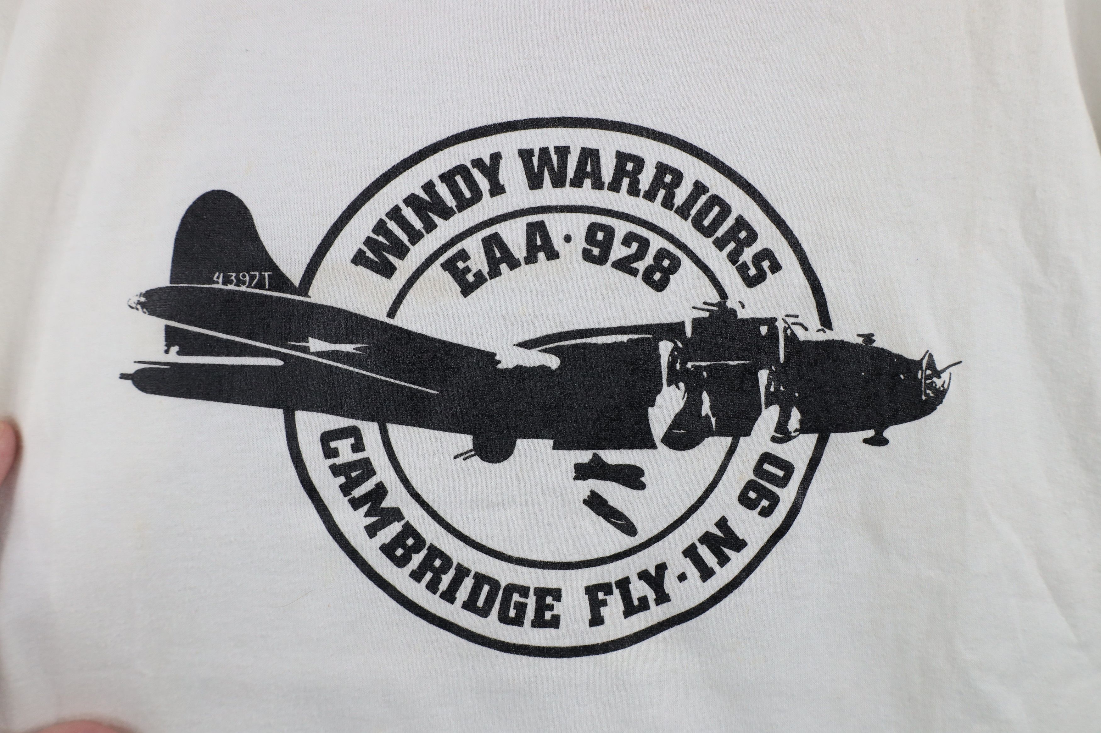 Vintage Vintage 90s Cambridge Fly In Ringer T-Shirt White USA Size US XL / EU 56 / 4 - 4 Thumbnail