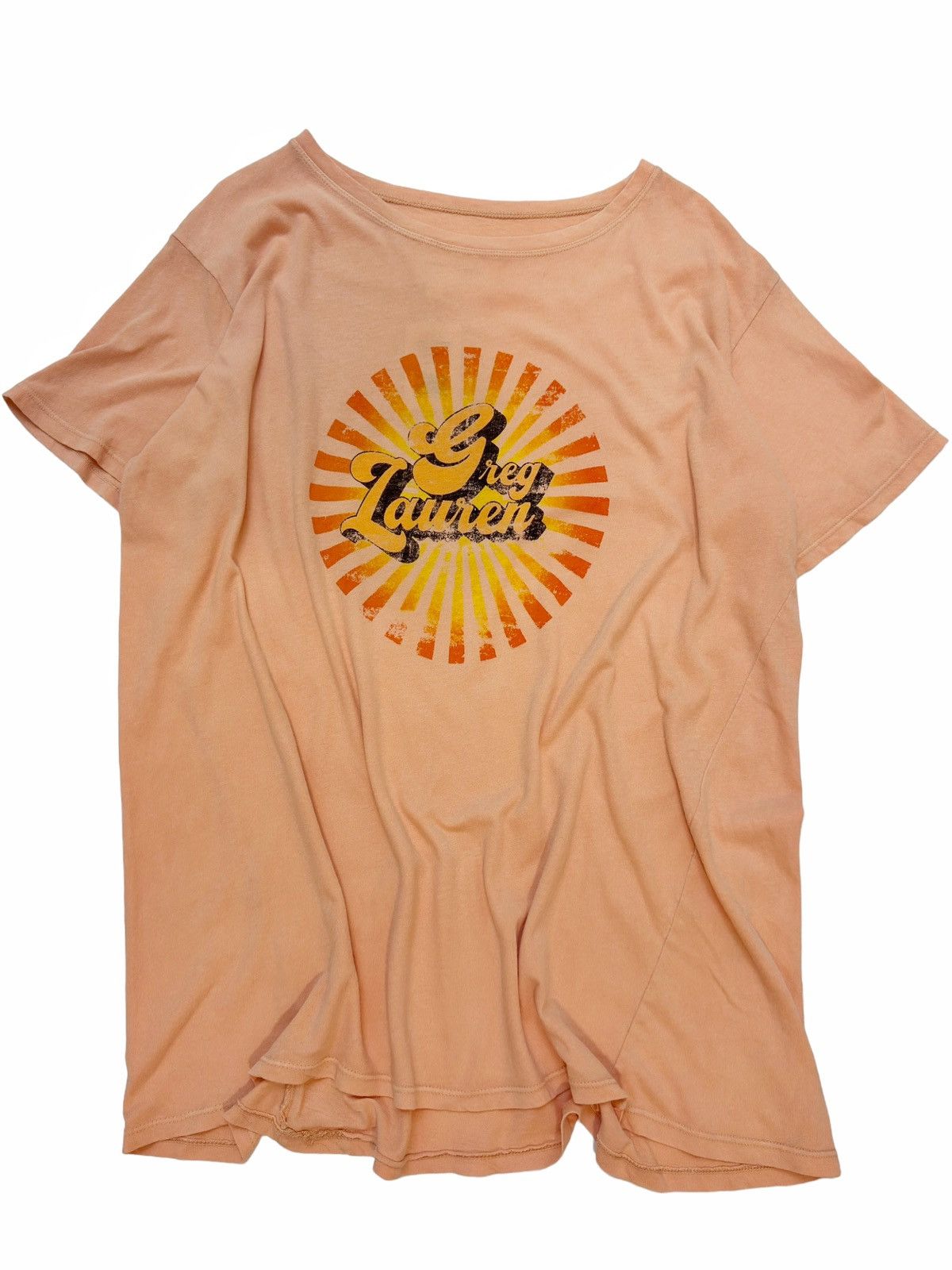 image of Greg Lauren Sz1 Big Sun Pink Vintage Shirt, Men's (Size Small)