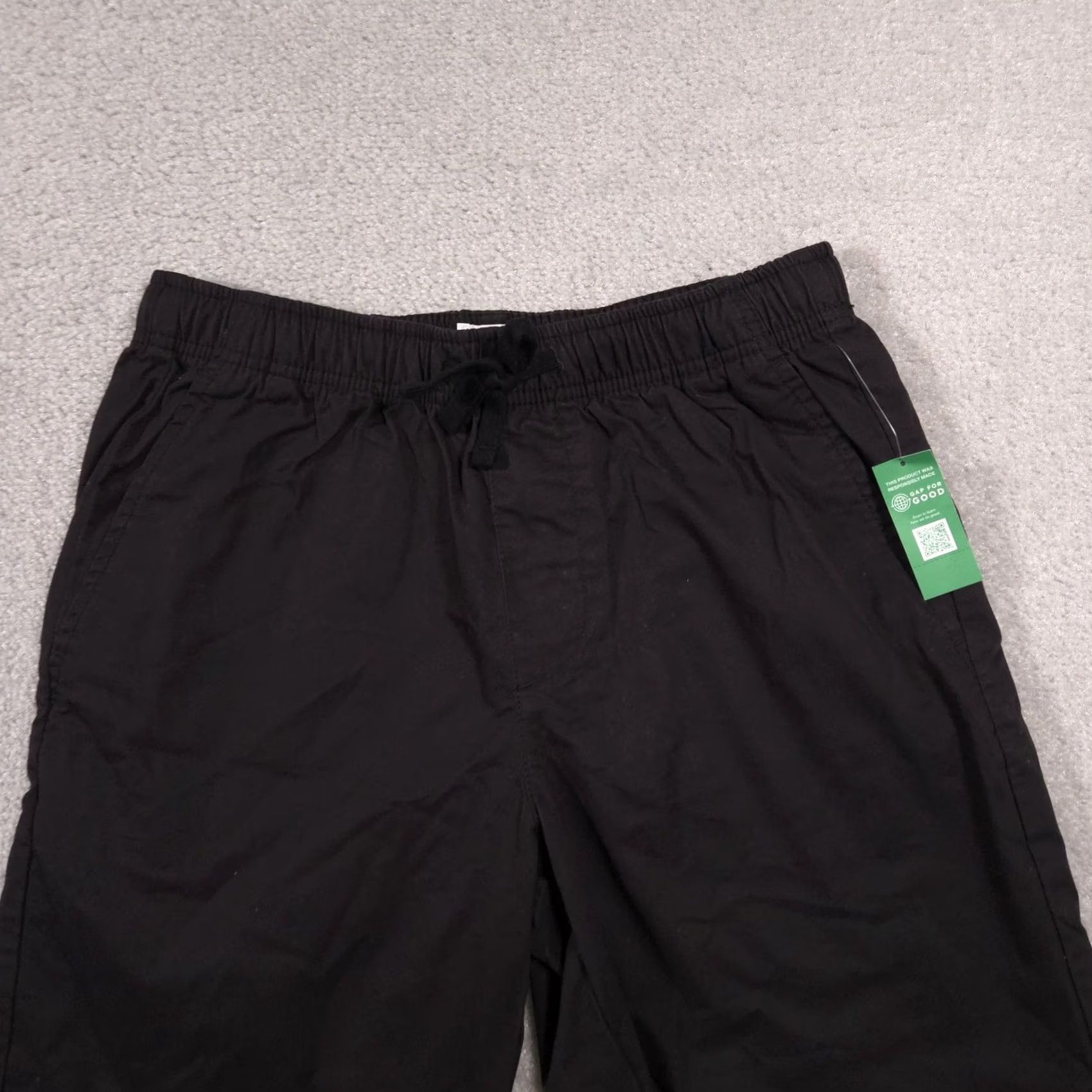 Gap Gap Mens XS Black 9 Inch Easy Short Elastic Waist Drawstring Pockets Chino Relaxed Casual Shirt Size US 27 - 3 Thumbnail