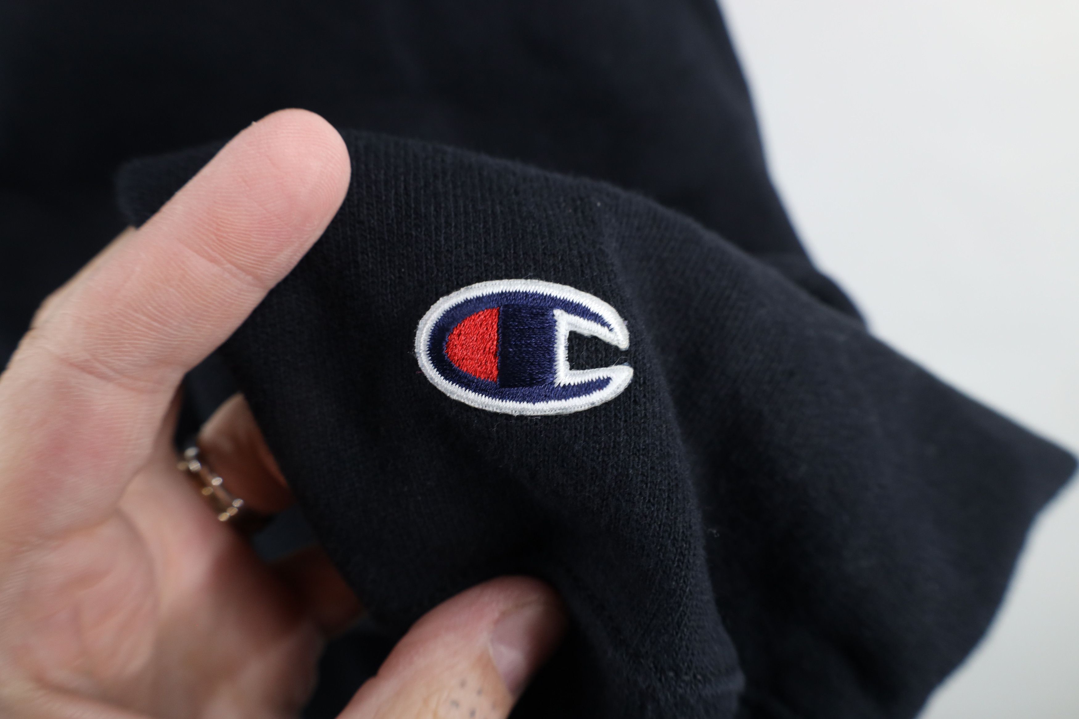 Champion × Vintage Vintage 90s Champion Reverse Weave Crewneck Sweatshirt Black Size US XXL / EU 58 / 5 - 4 Thumbnail