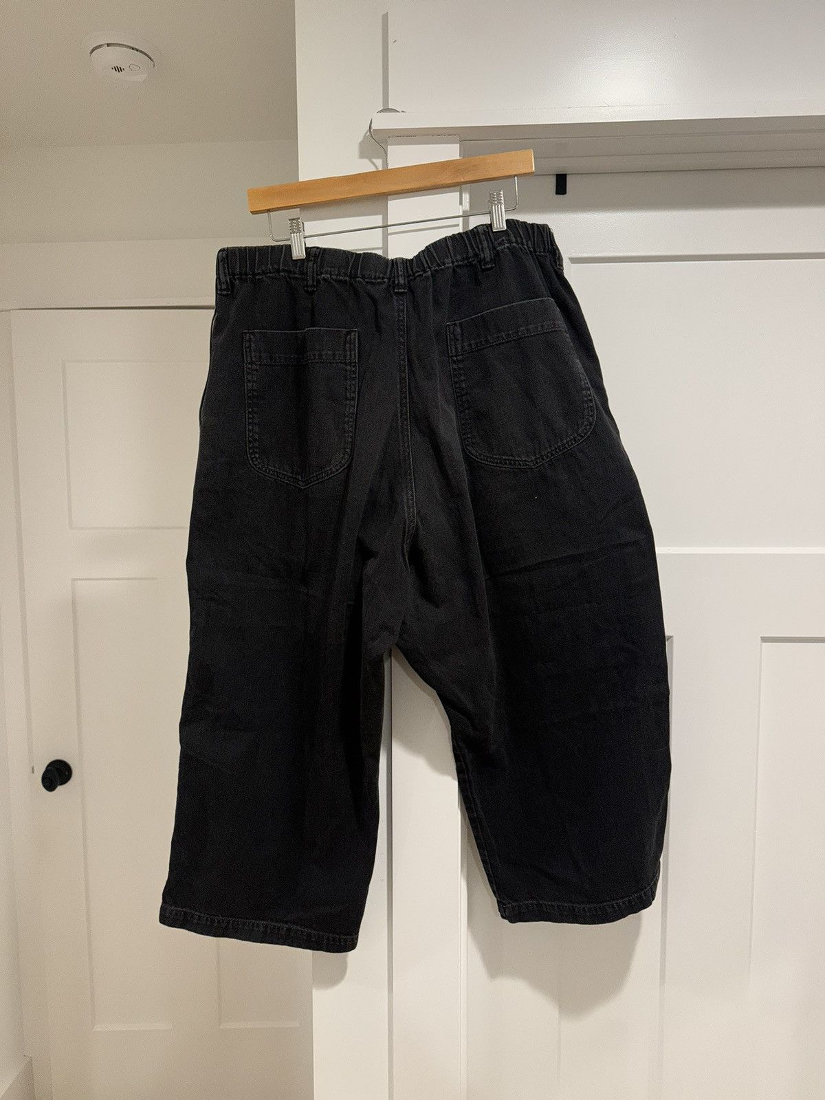 Yohji Yamamoto 2000s Yohji Yamamoto Wide Leg Cropped Trousers Size US 36 / EU 52 - 2 Thumbnail