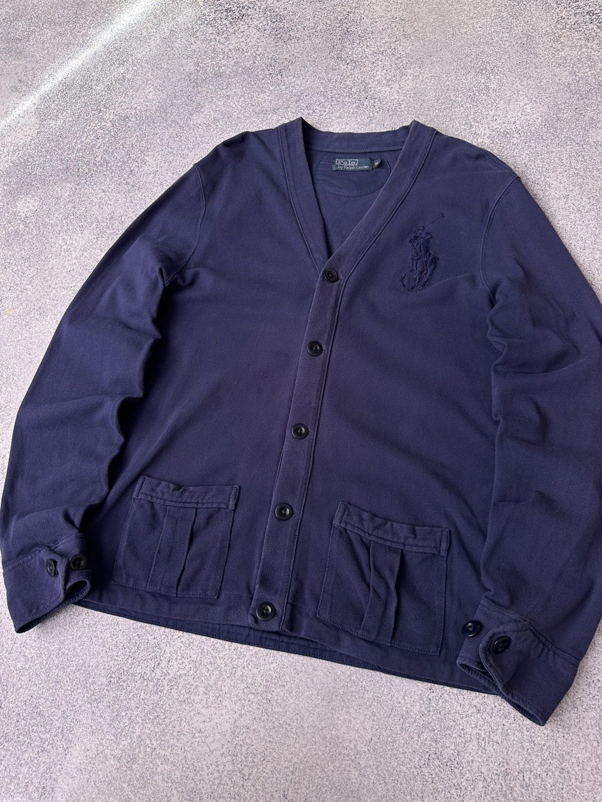 Polo Ralph Lauren Vintage Polo Ralph Lauren Woman Washed Navy Cardigan Sweater Size M / US 6-8 / IT 42-44 - 7 Thumbnail