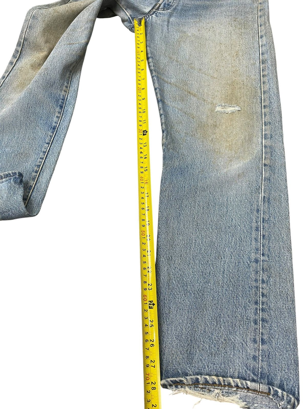 Levi's Vintage Levis 501 Straight Cut Distressed Single Stitch Size US 30 / EU 46 - 4 Thumbnail