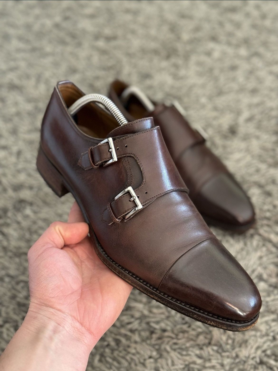 Gravati Gravati leather derby shoes formal hand made in Italy Size US 7 / EU 40 - 3 Thumbnail