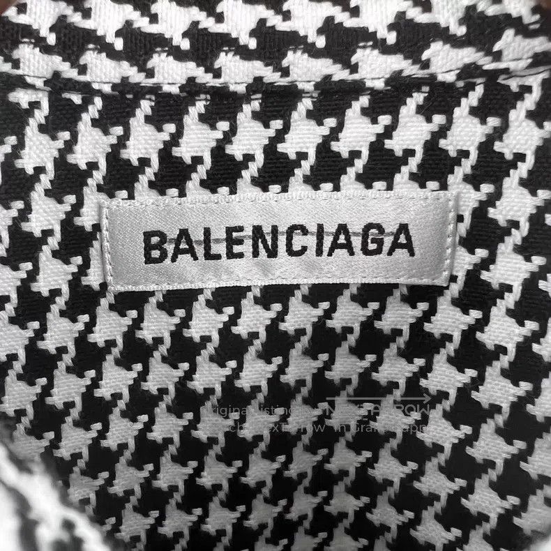 Balenciaga Balenciaga Houndstooth double B embroidered short-sleeve s Size XS / US 0-2 / IT 36-38 - 3 Thumbnail