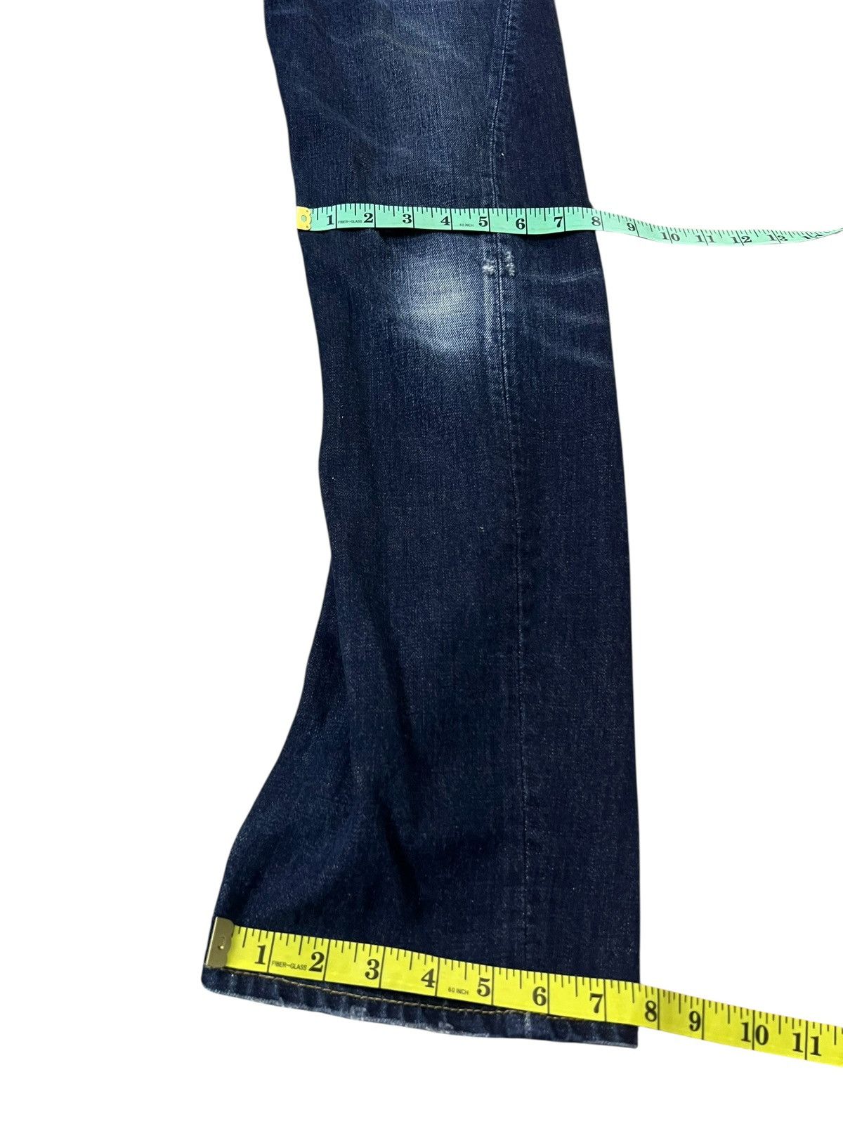 Japanese Brand RNA Twist Leg Distress Low Rise Flare Bootcut Jean Size US 29 - 16 Thumbnail