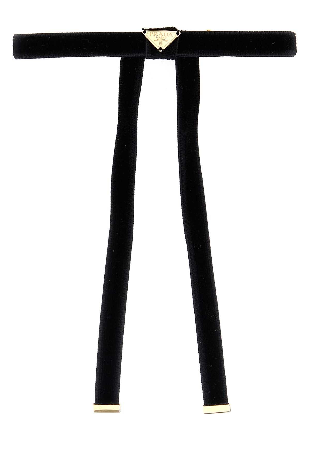 Prada Black Velvet Hair Clip Size ONE SIZE - 1 Thumbnail