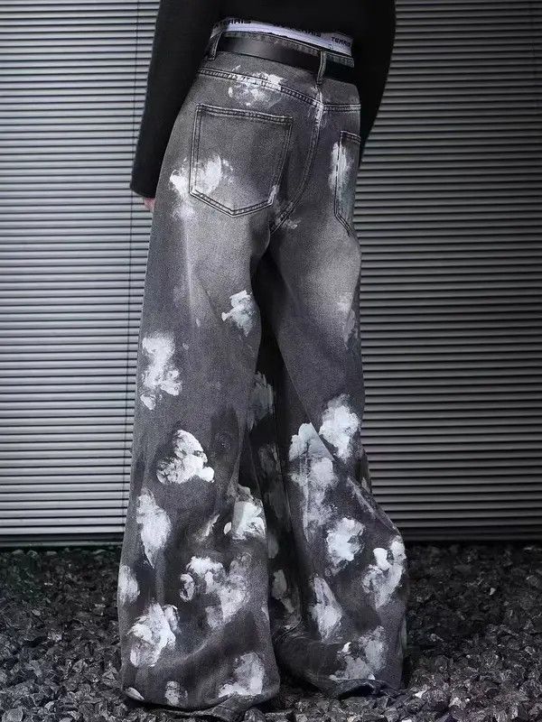 Japanese Brand VIBE Retro graffiti ripped baggy handsome jeans Size US 30 / EU 46 - 4 Thumbnail