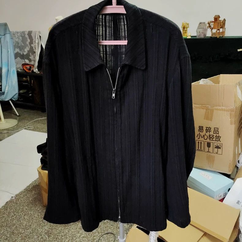 Yohji Yamamoto Black Zip Jacket for Men- DMC-2508