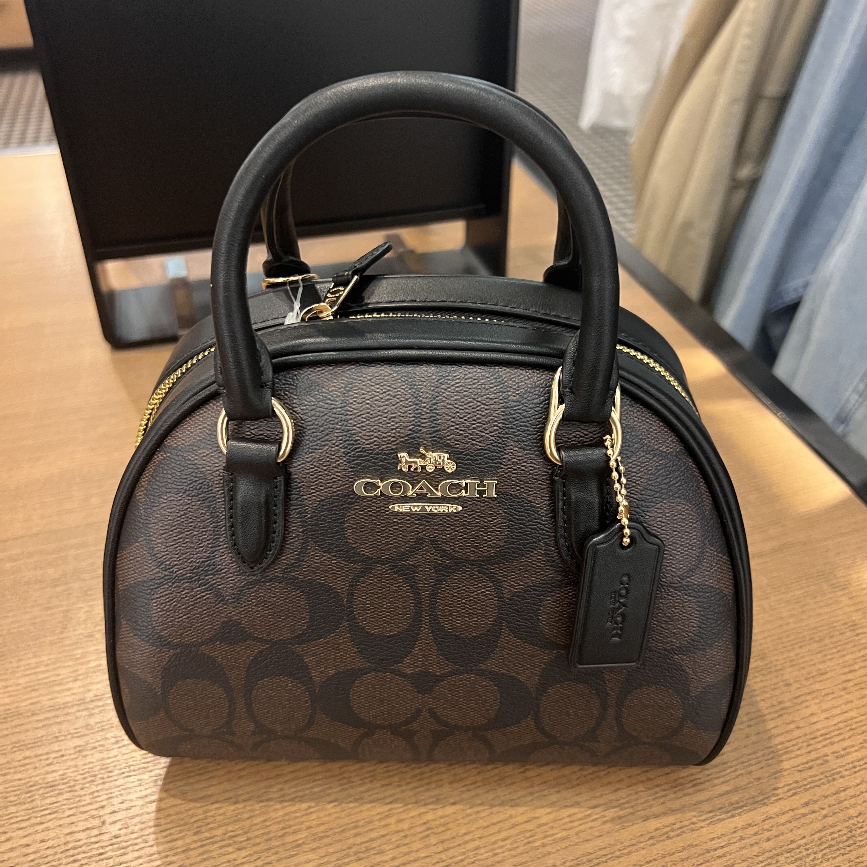 image of Coach Sydney Satchel In Signature Canvas Ca591 in Brown, Women's