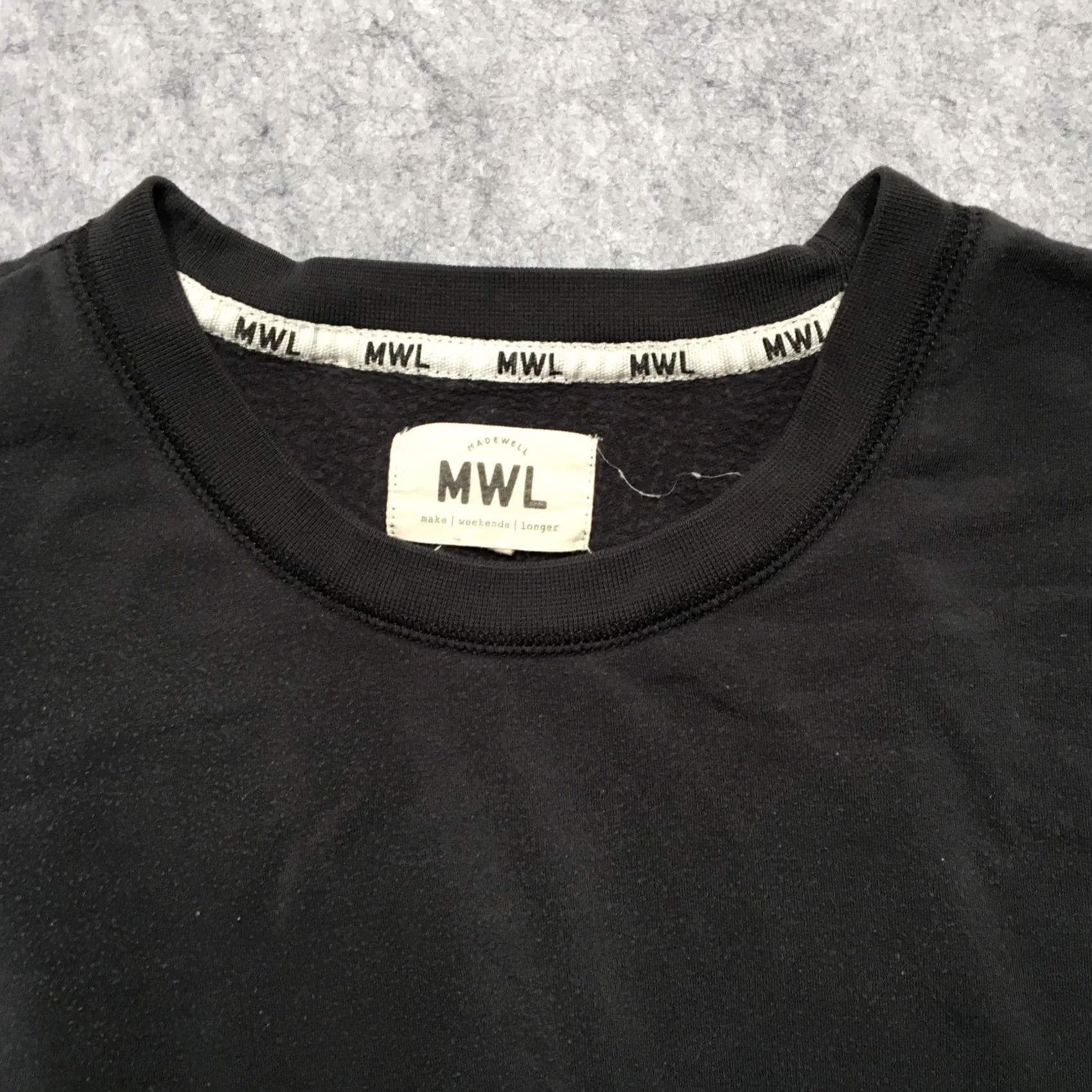 Madewell Madewell MWL Sweatshirt Womens Medium Black Fleece Crewneck Pullover Top Size M / US 6-8 / IT 42-44 - 3 Thumbnail