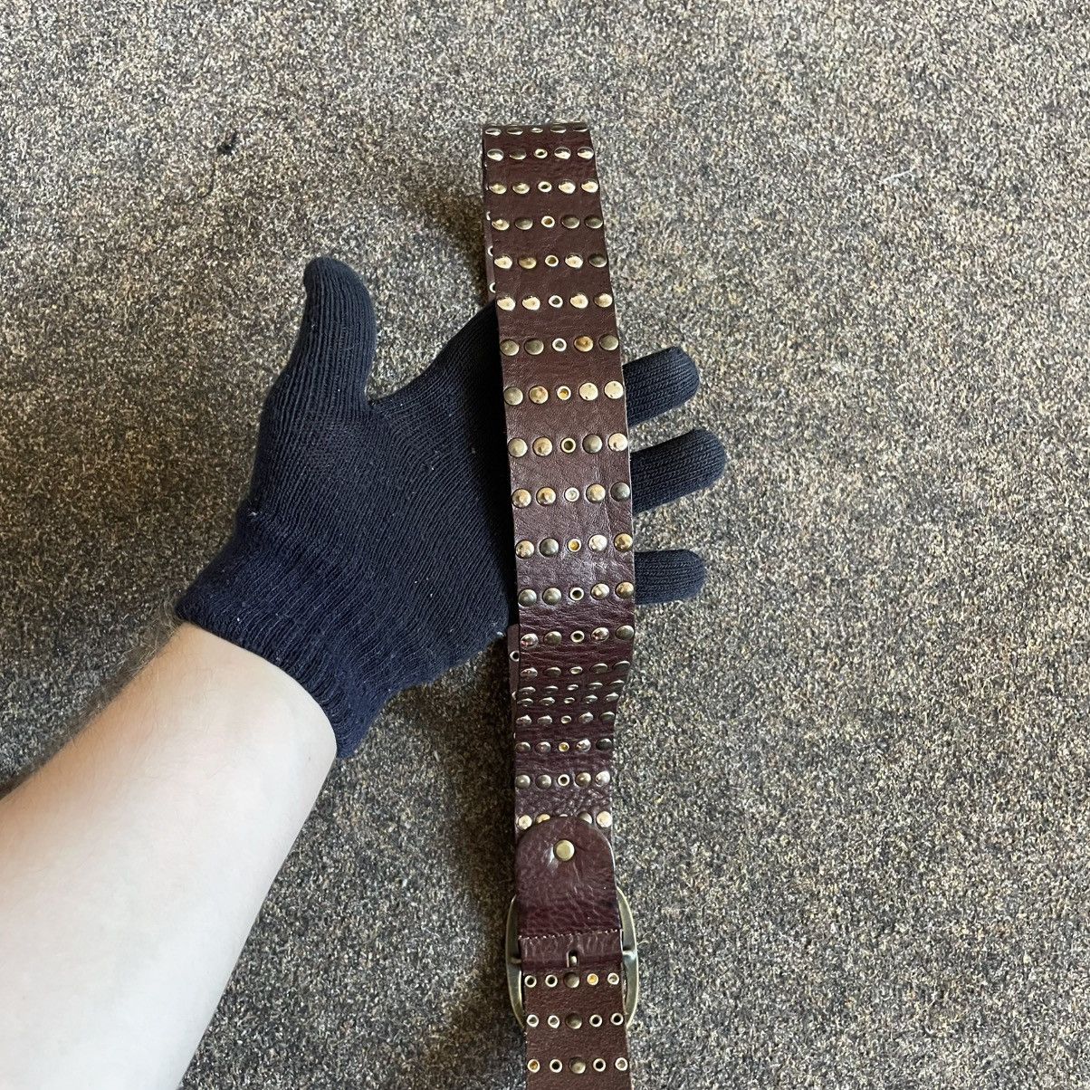 Vintage Vintage 90s Japanese Studded Leather Belt Goth Archive OS Size ONE SIZE - 5 Thumbnail