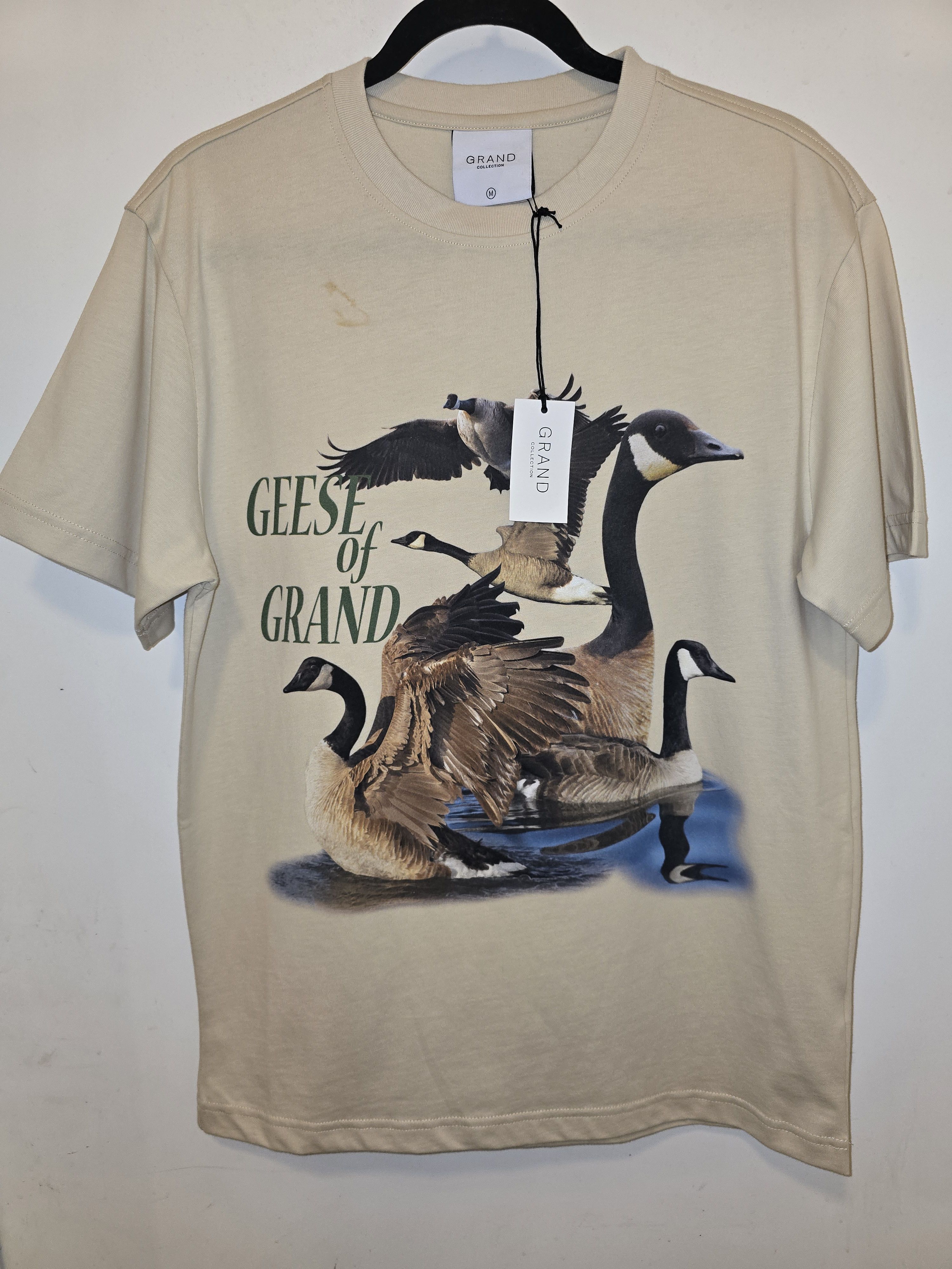 Other Grand Collection Beige Geese of Grand M Cotton T-Shirt Size US M / EU 48-50 / 2 - 1 Thumbnail