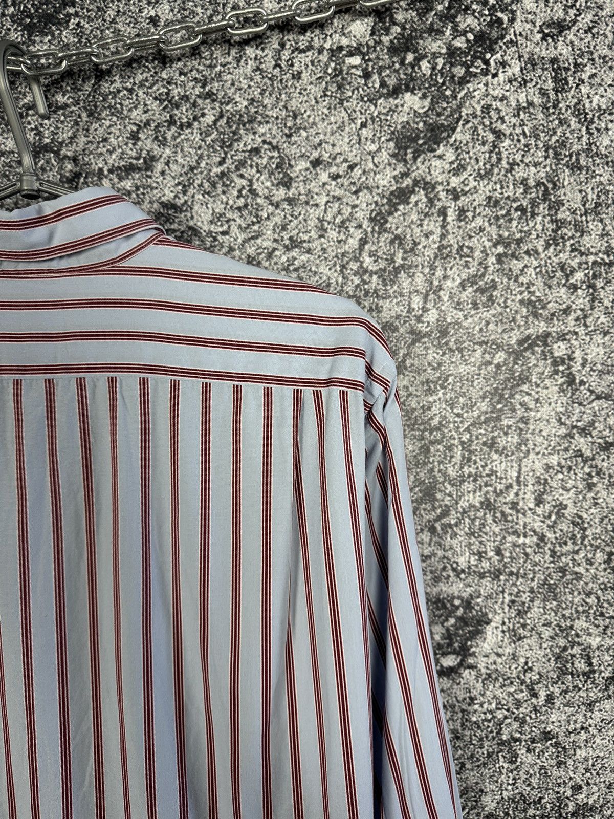 Lacoste Lacoste Vintage Long Sleeve Striped Shirt Button Up Size 42 Size US XL / EU 56 / 4 - 10 Thumbnail