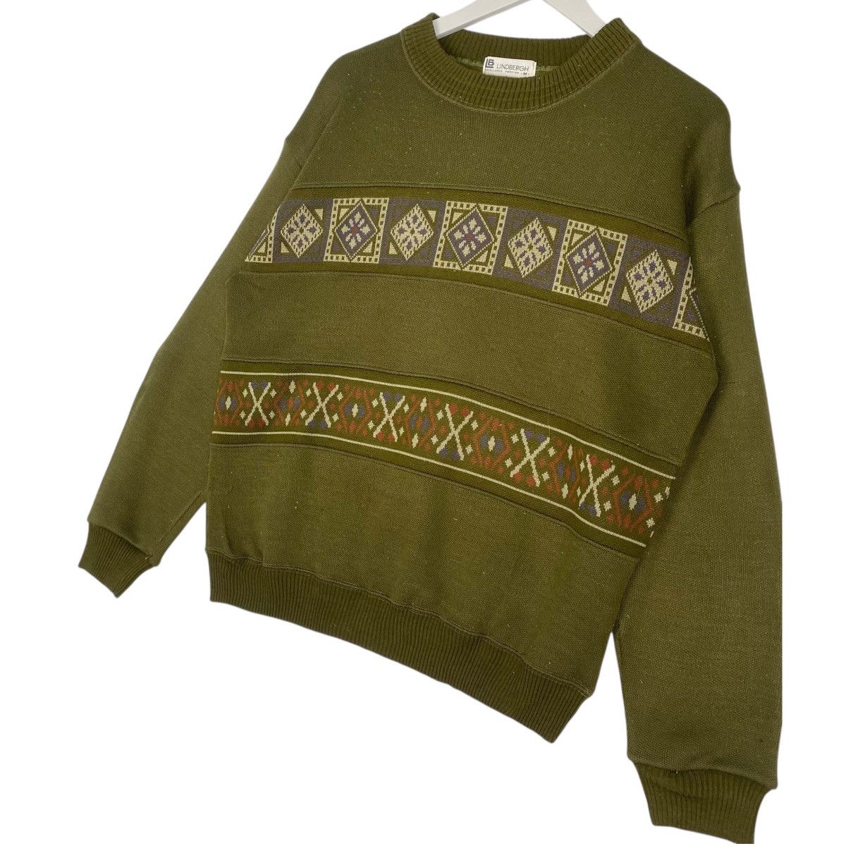Other Vintage Lindbergh Big Logo Printed Green Pullover Jumper M Size US M / EU 48-50 / 2 - 2 Thumbnail