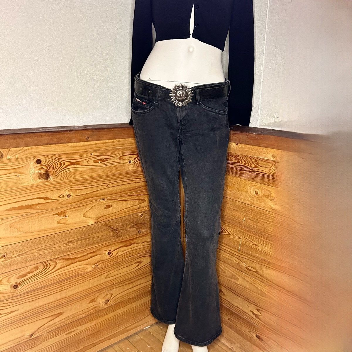 Affliction × Diesel × If Six Was Nine Diesel Low Rise Flare Jeans Size 29" - 1 Thumbnail