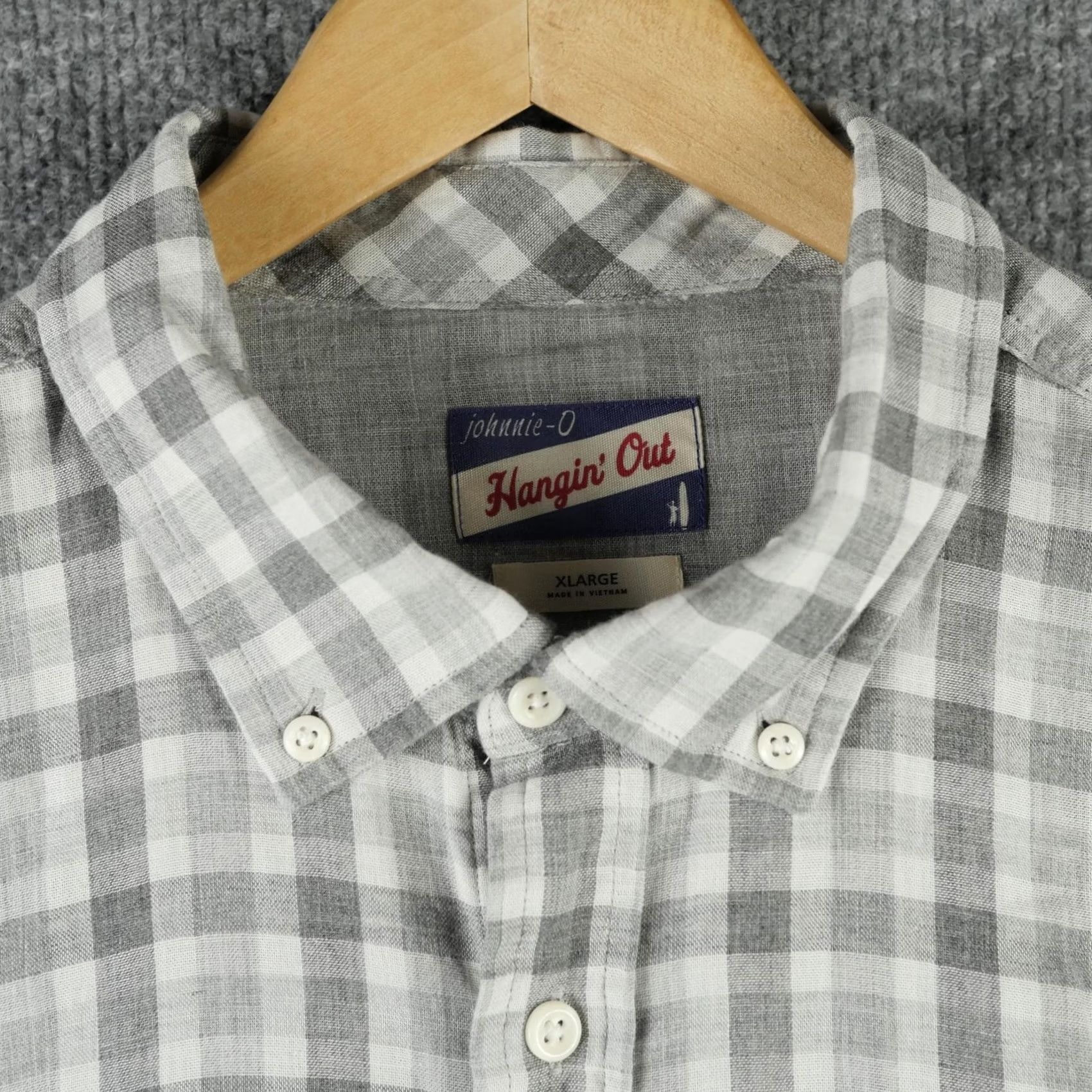 johnnie-O johnnie-O Shirt Mens XL Gray Check Button Up Long Sleeve Hangin Out Casual Size US XL / EU 56 / 4 - 3 Thumbnail