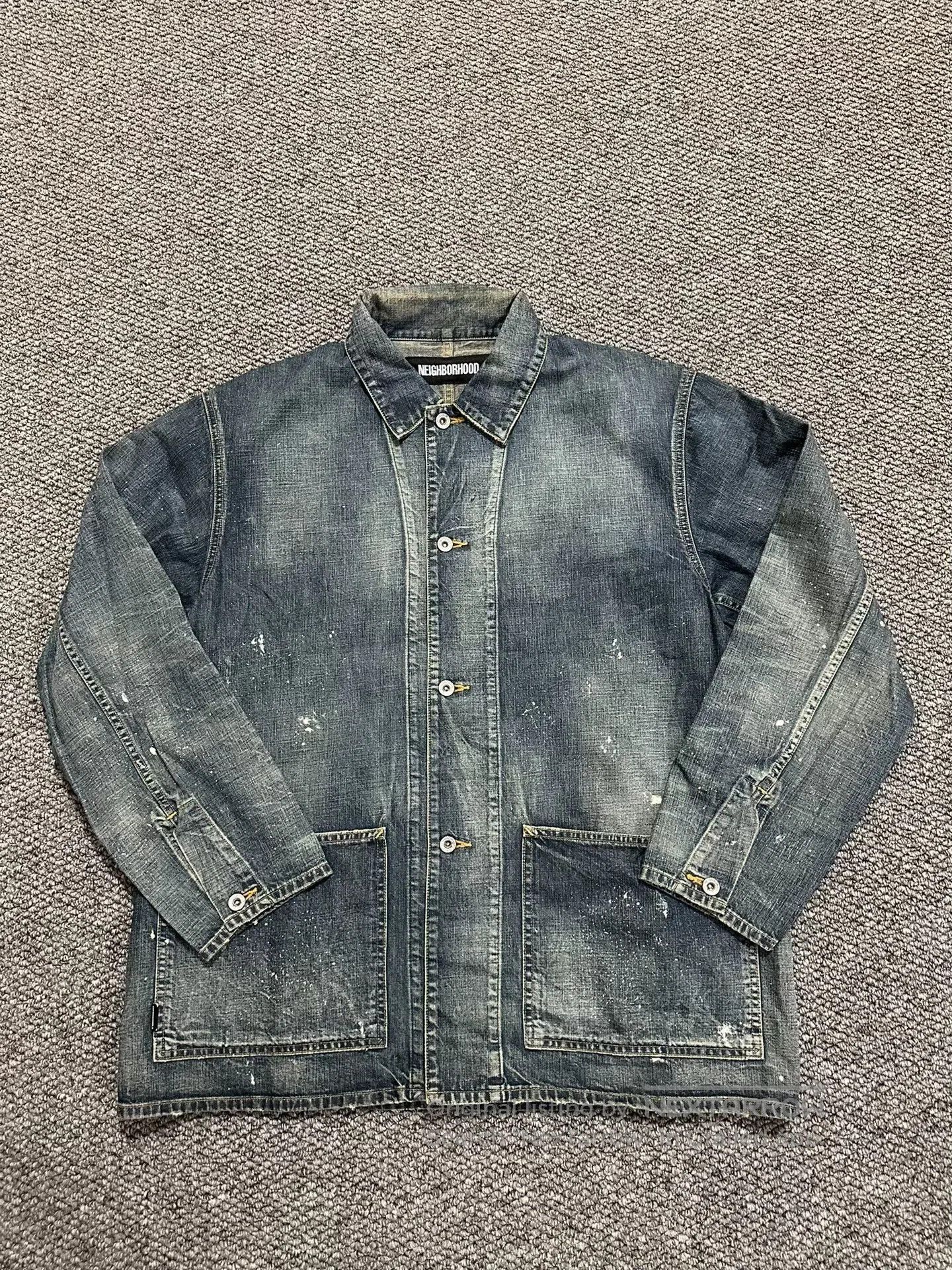 Neighborhood Neighborhood Splatter Denim Coverall Jacket. Size US L / EU 52-54 / 3 - 1 Thumbnail