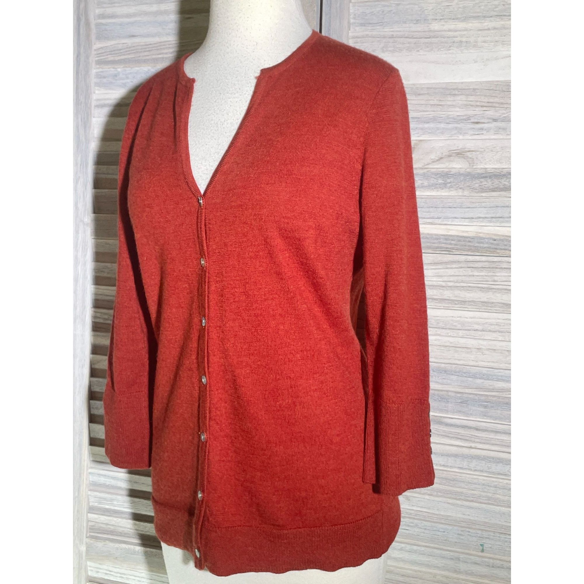 Other Carole Little Med Merino Wool Cardigan Size M / US 6-8 / IT 42-44 - 4 Thumbnail