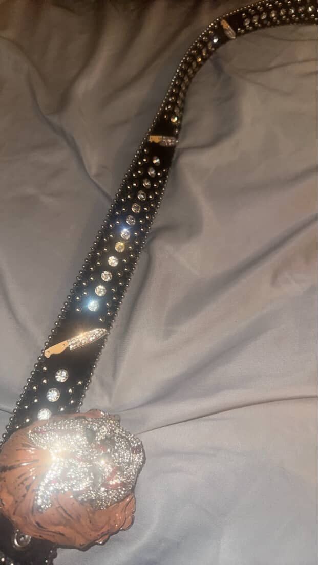 Other Stolen Arts chucky studded rhinstone belt Size 36 - 3 Thumbnail