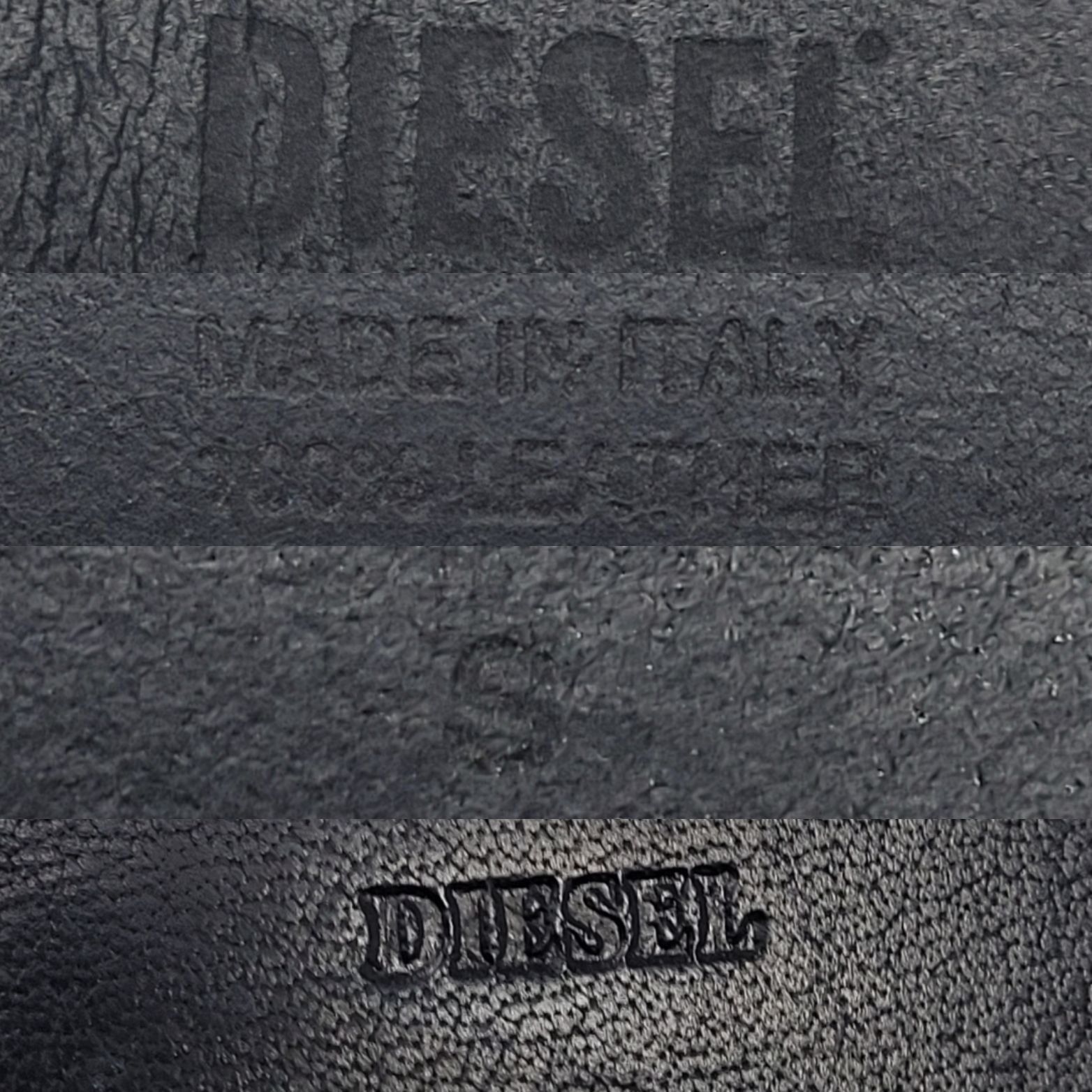 Diesel Mens Diesel Black Italian Genuine Leather Belt Sz S Logo Emb Size 30 - 3 Thumbnail