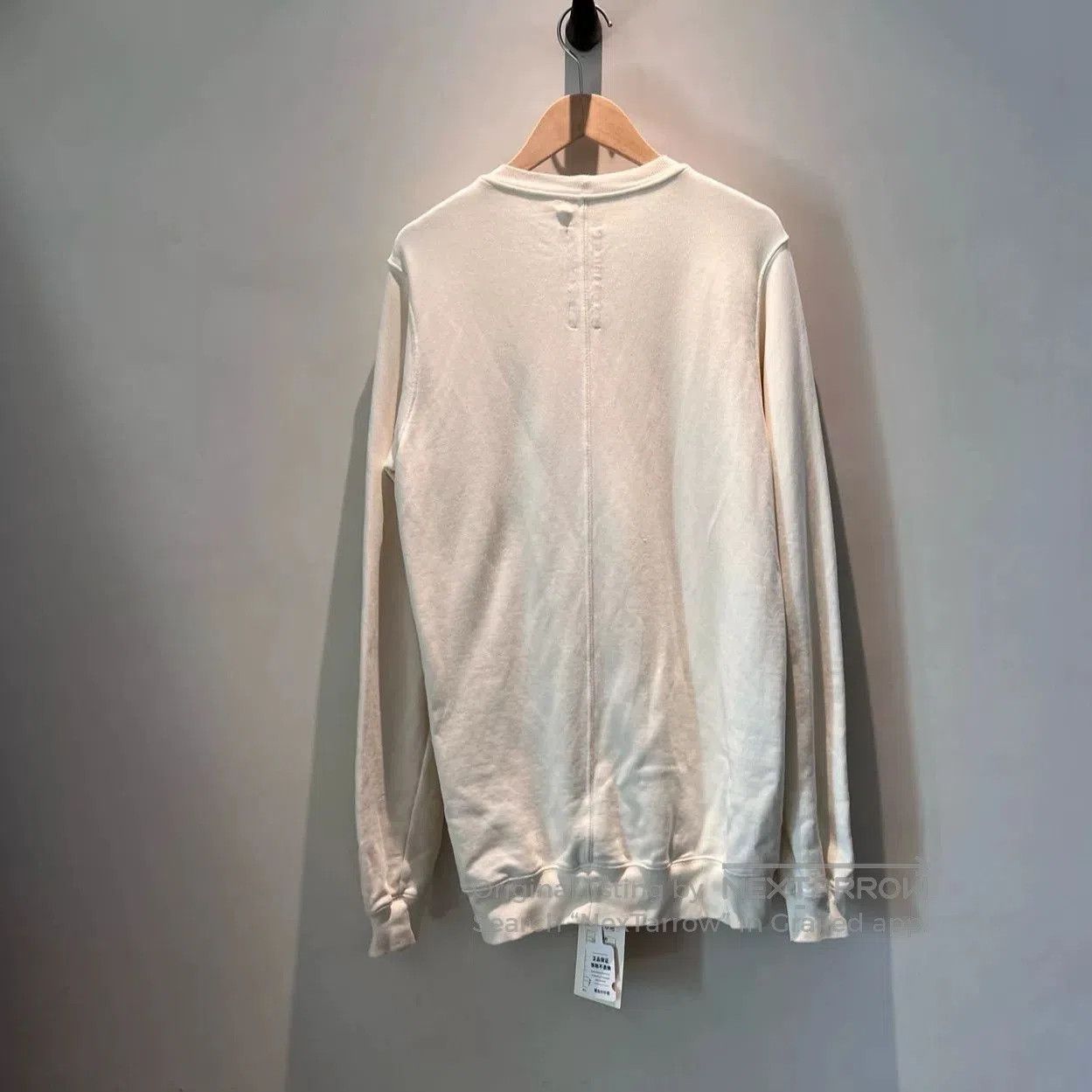 Rick Owens Drkshdw classic neutral cotton pullover sweatshirt. Size XS / US 0-2 / IT 36-38 - 2 Thumbnail