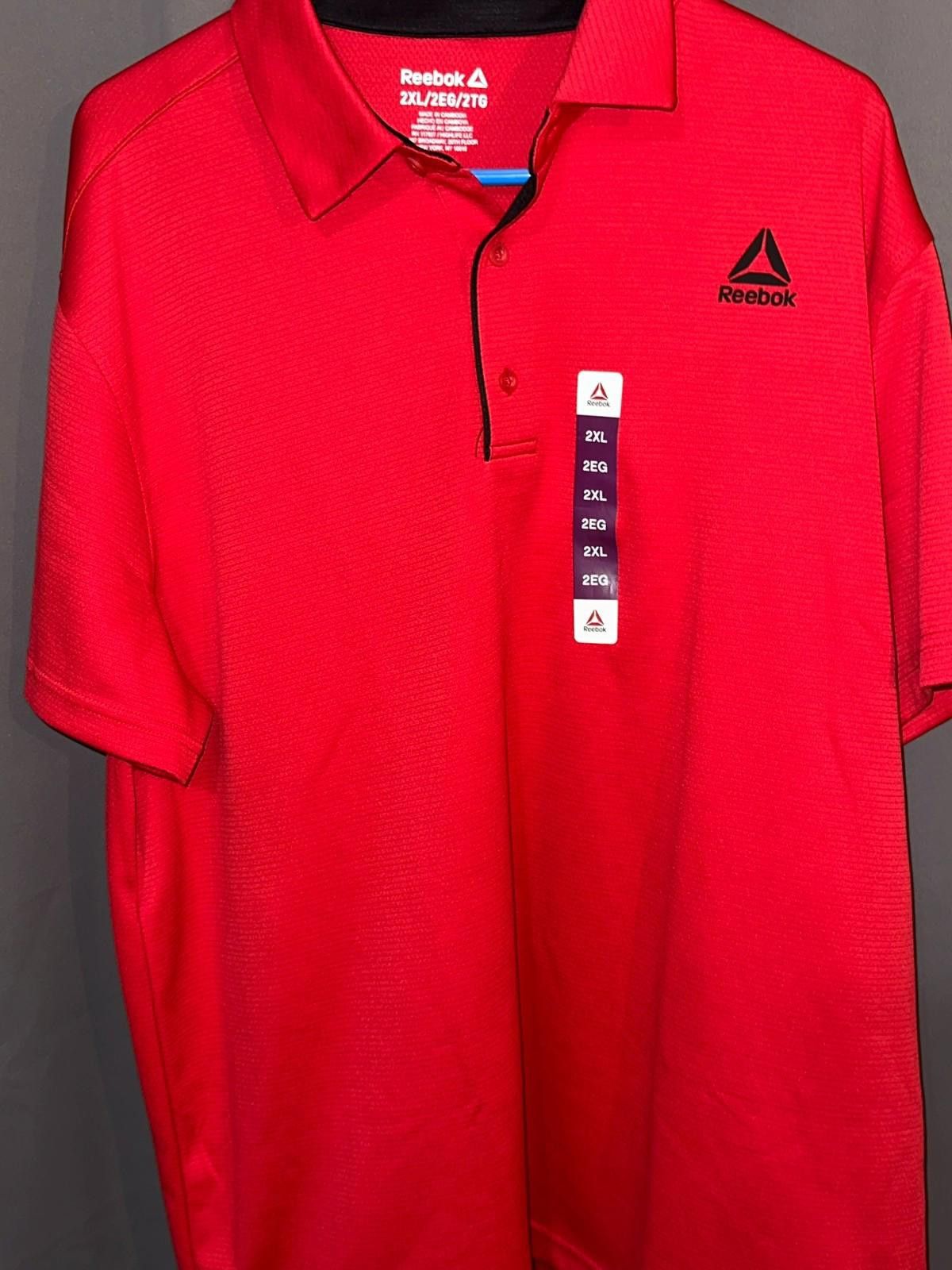 Reebok Reebok Classic Polo 2XL | Red w/ Black Collar | NWT Size US XXL / EU 58 / 5 - 3 Thumbnail