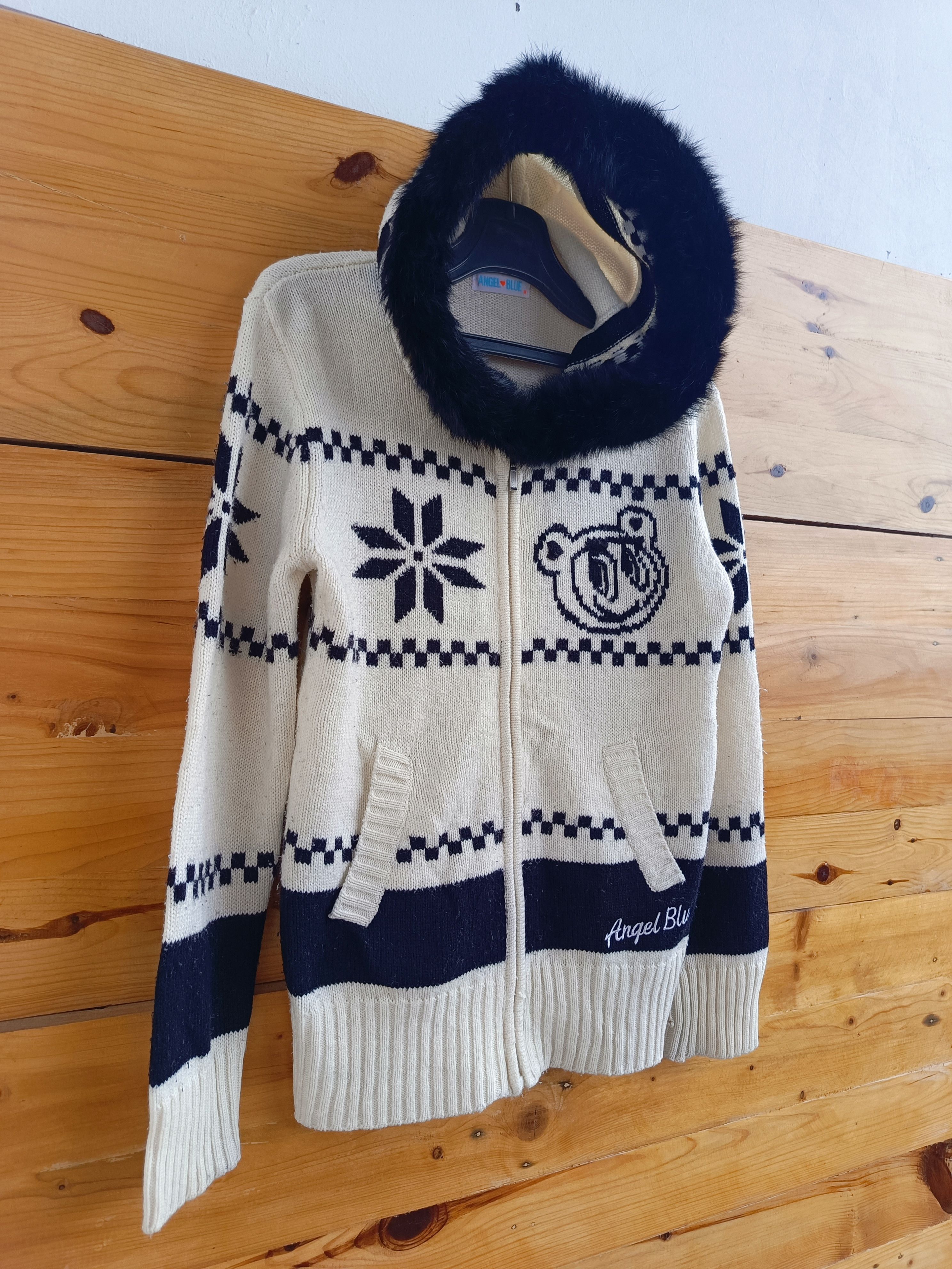 Angel Blue Angel Blue - Knit Fur Hoodie 5🟦6 Size M / US 6-8 / IT 42-44 - 3 Thumbnail