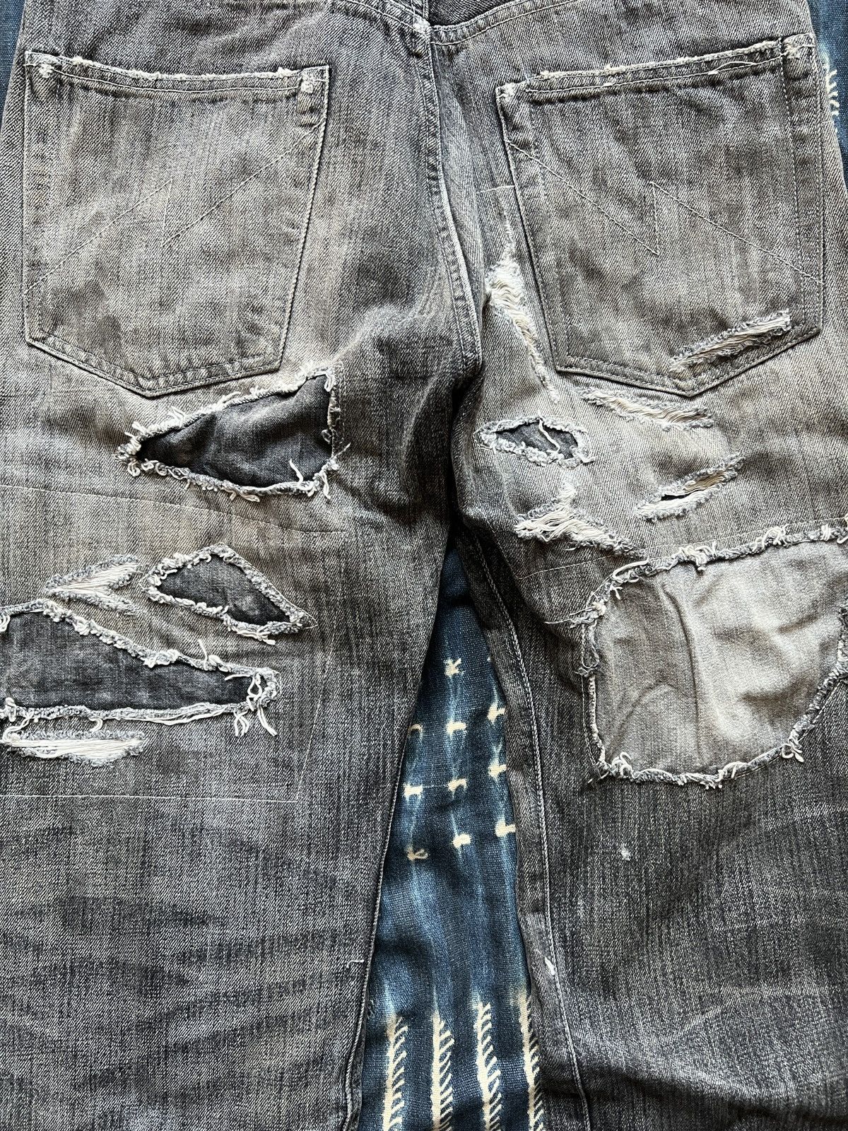 Neighborhood Neighborhood Archive AW14 Destroyed Selvedge Denim Jeans Size US 32 / EU 48 - 8 Thumbnail