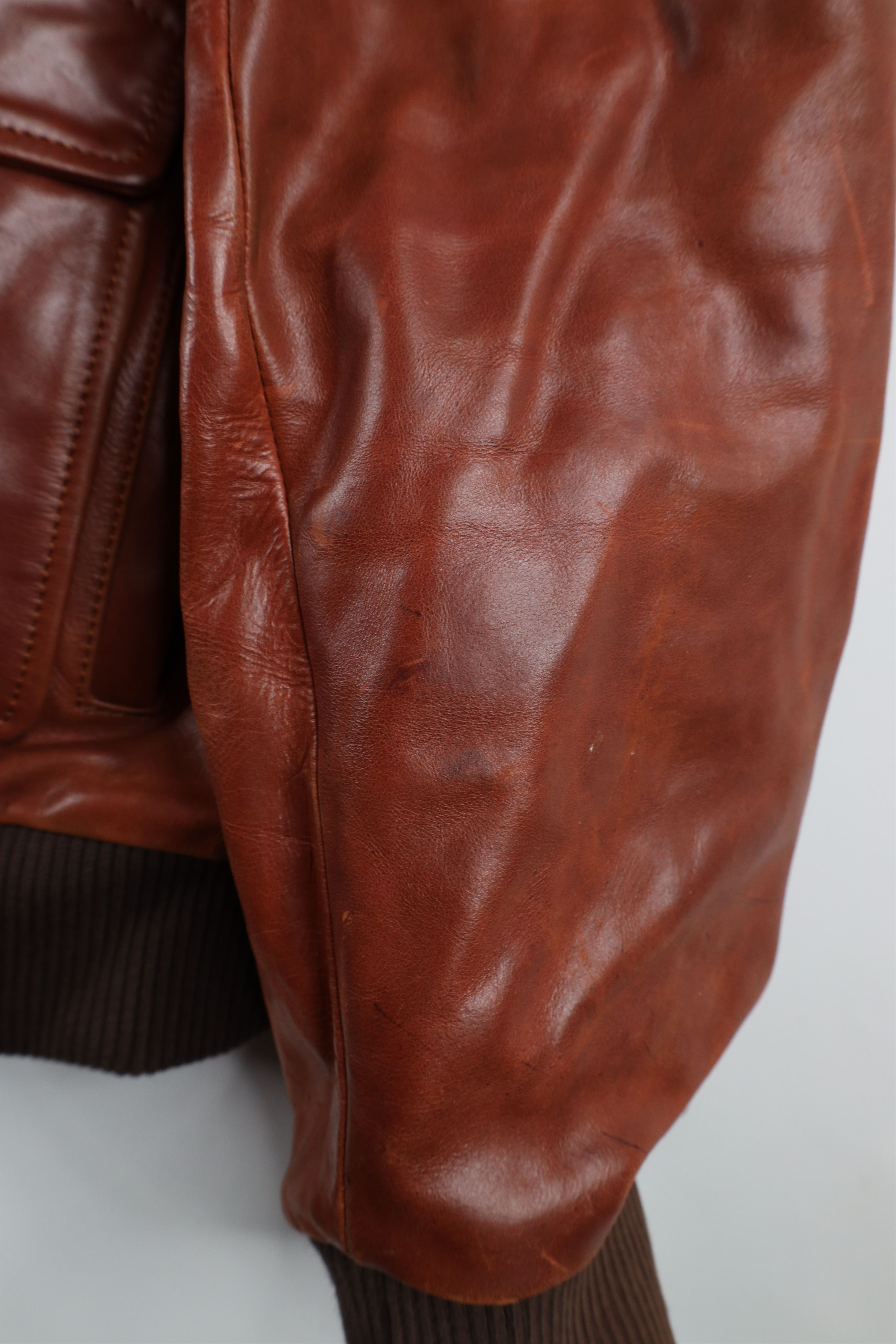 Vintage Inland Leather Streetwear Flight Bomber Jacket Brown Size US XXL / EU 58 / 5 - 9 Thumbnail
