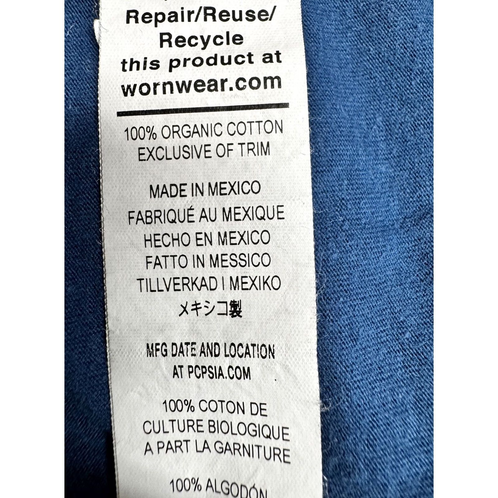 Patagonia VINTAGE Patagonia Men's T-Shirt Short Sleeve Blue Organic Cotton Save Our Home Planet Logo Graphic Print 100% Cotton Regular Fit Mens Size US L / EU 52-54 / 3 - 5 Thumbnail