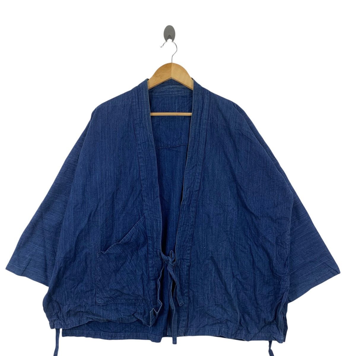 Vintage Vintage 70s KIMONO JAPAN DRAGON Natural Pure Indigo Coat Size US XXL / EU 58 / 5 - 3 Thumbnail