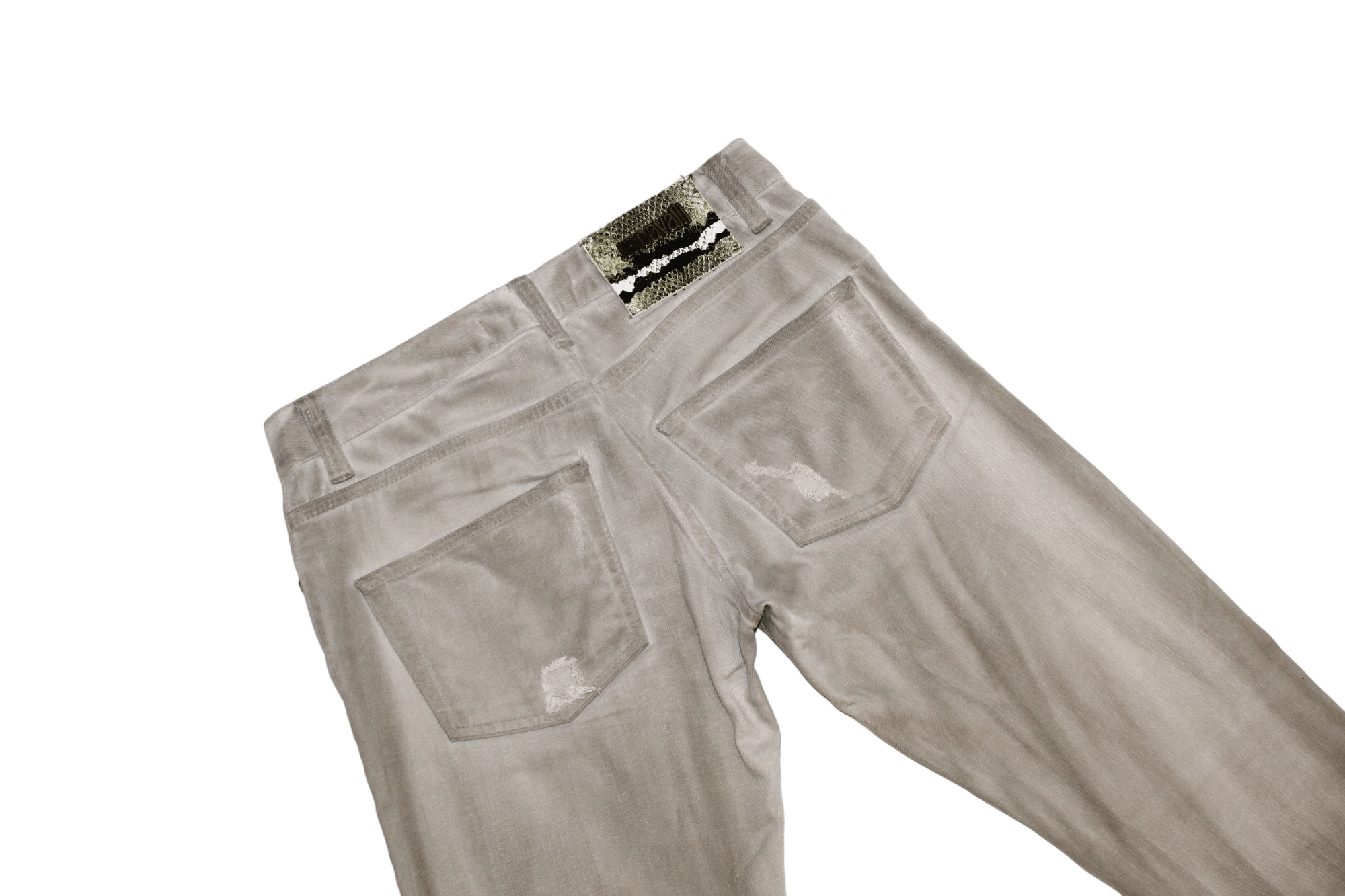 Just Cavalli Just Cavalli Rips Repair Distressed Coated Denim Slim Pants Size US 30 / EU 46 - 13 Thumbnail